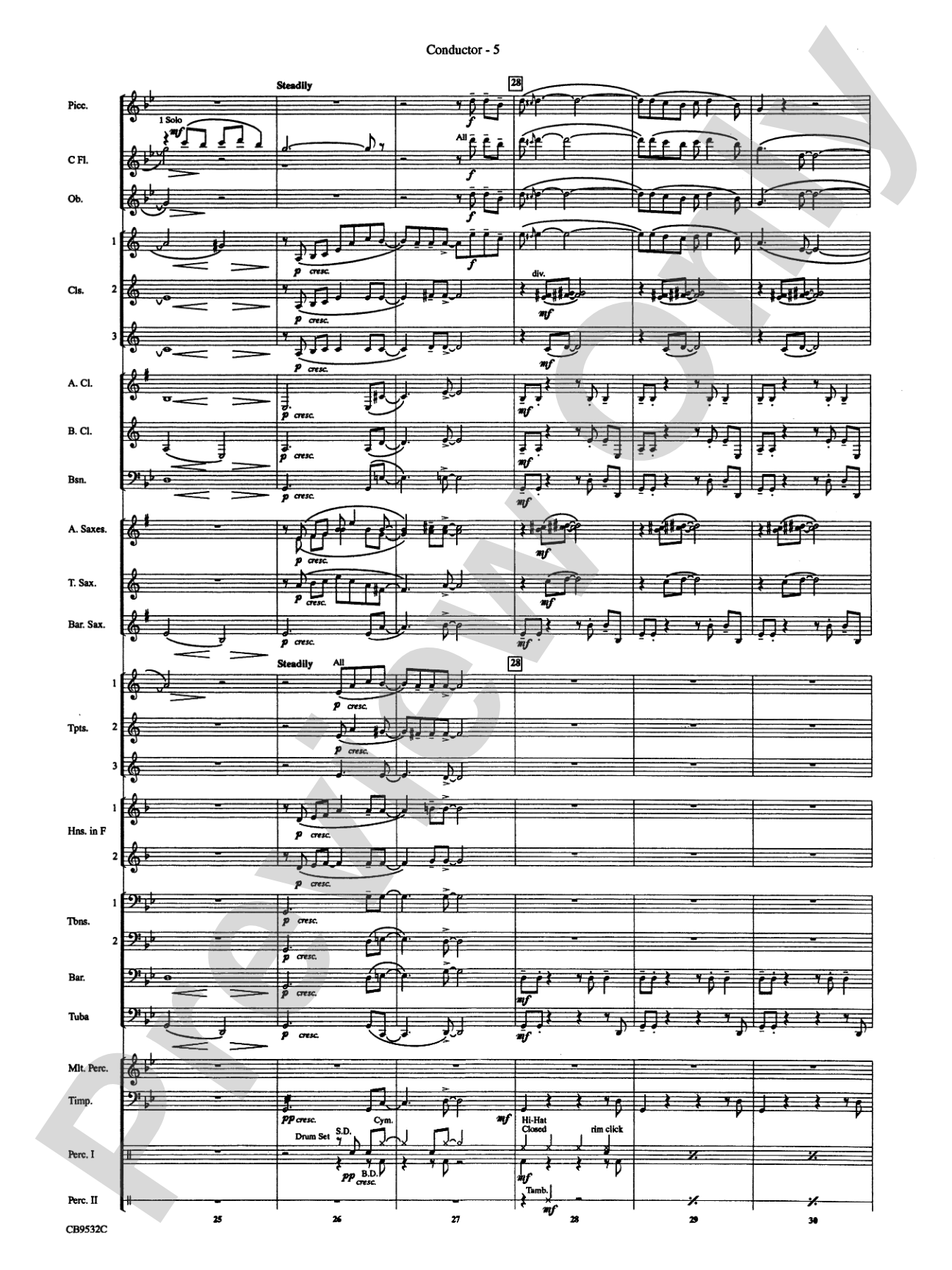 Summertime: Concert Band Conductor Score & Parts