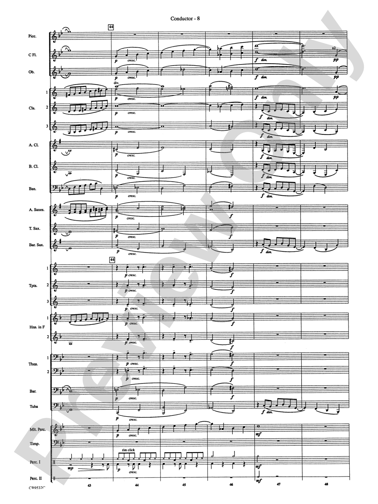 Summertime: Concert Band Conductor Score & Parts