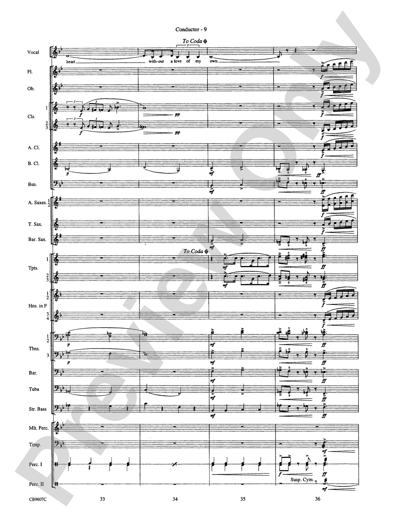 Blue Moon: Concert Band Conductor Score & Parts