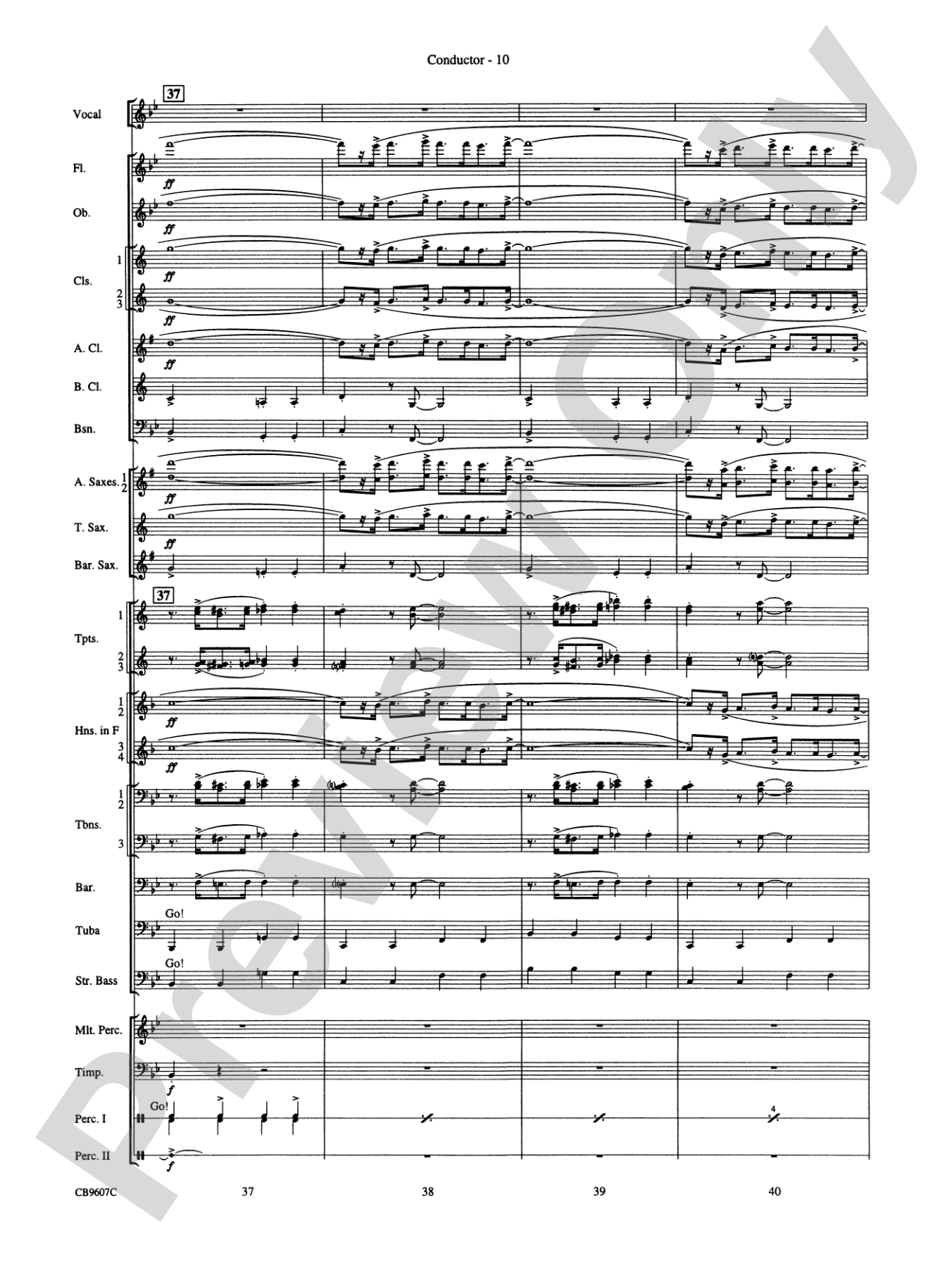 Blue Moon: Concert Band Conductor Score & Parts