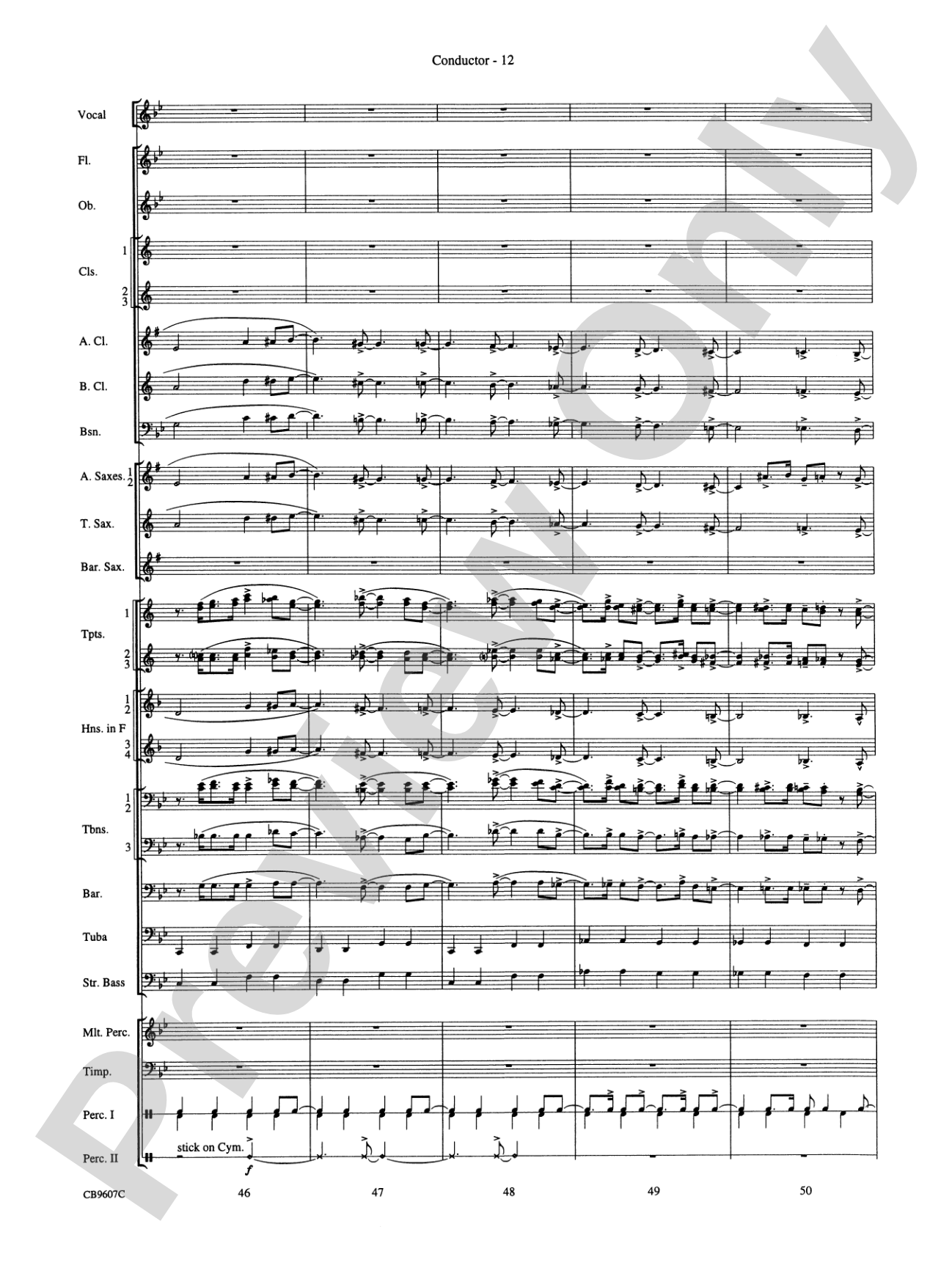 Blue Moon: Concert Band Conductor Score & Parts