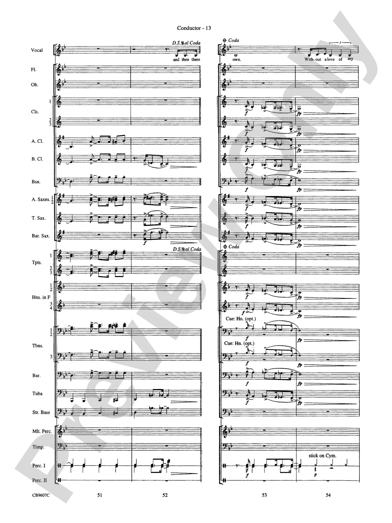 Blue Moon: Concert Band Conductor Score & Parts