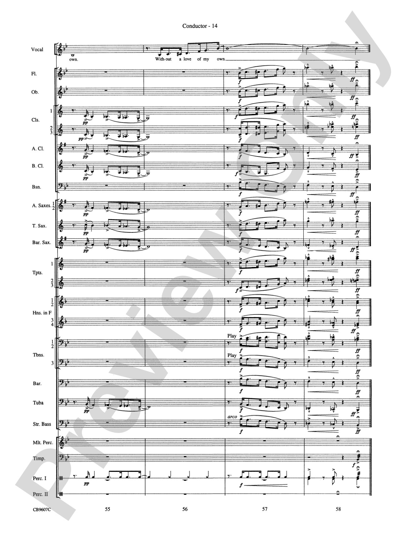 Blue Moon: Concert Band Conductor Score & Parts