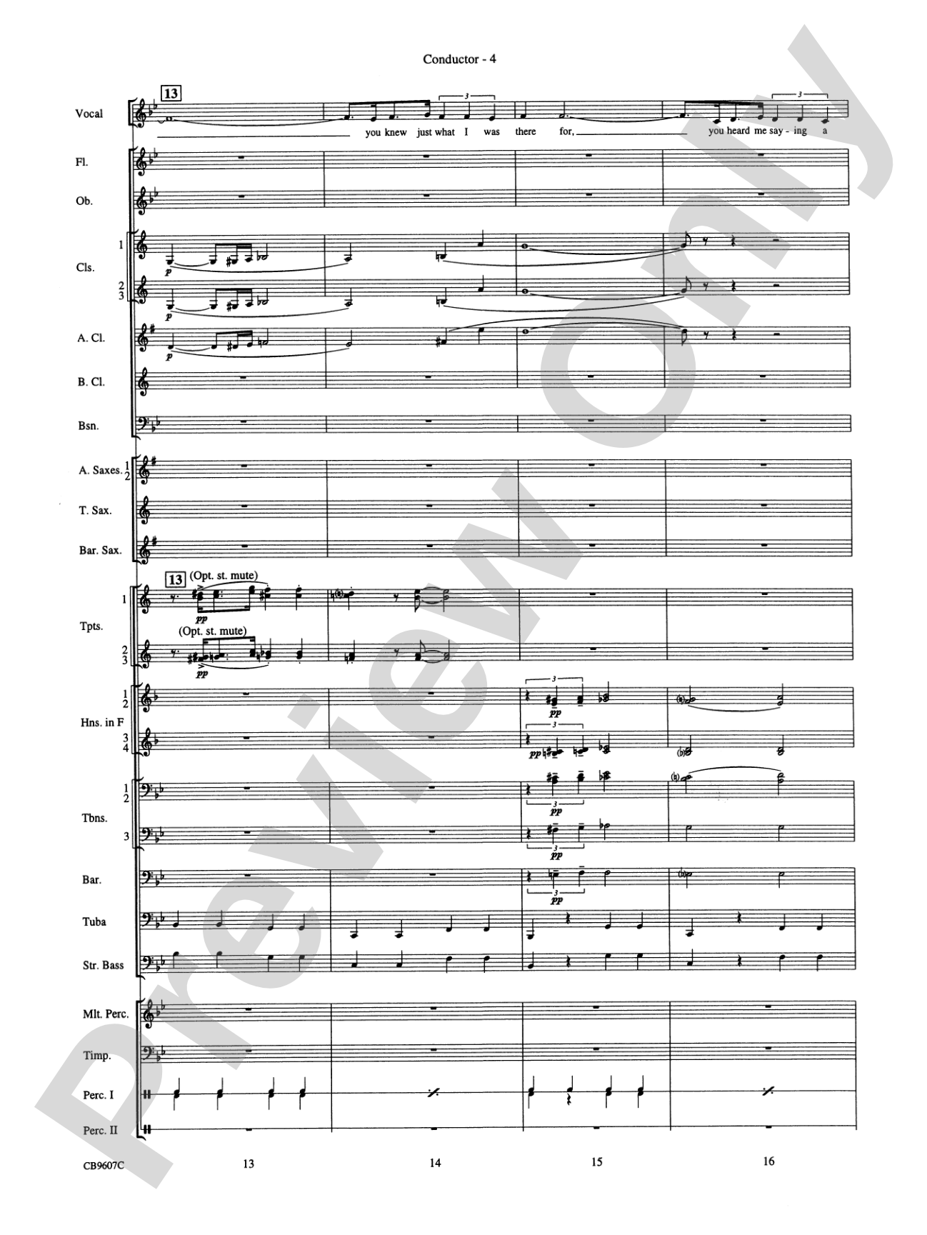 Blue Moon: Concert Band Conductor Score & Parts