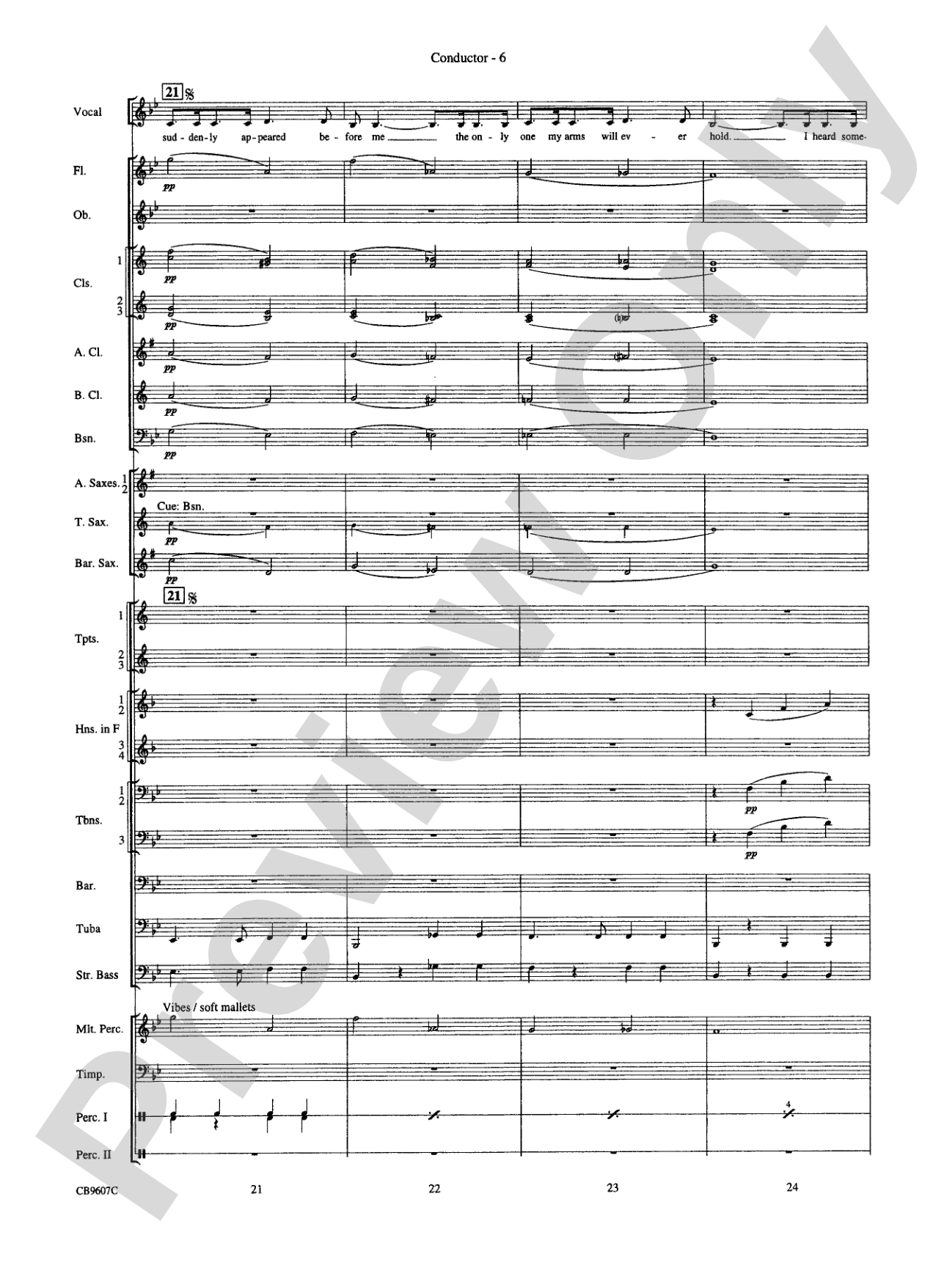 Blue Moon: Concert Band Conductor Score & Parts