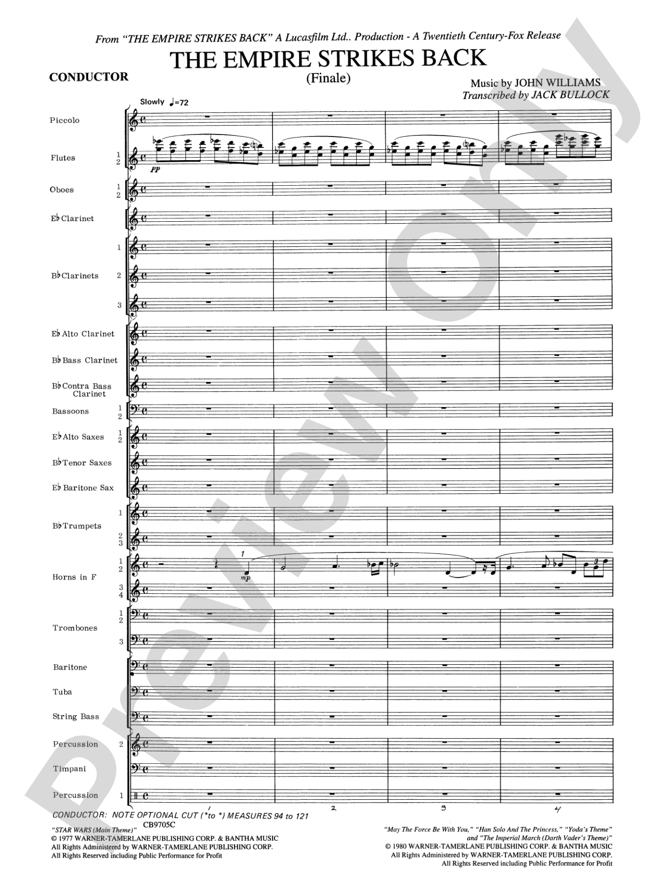 The Empire Strikes Back (Finale): Concert Band Conductor Score & Parts