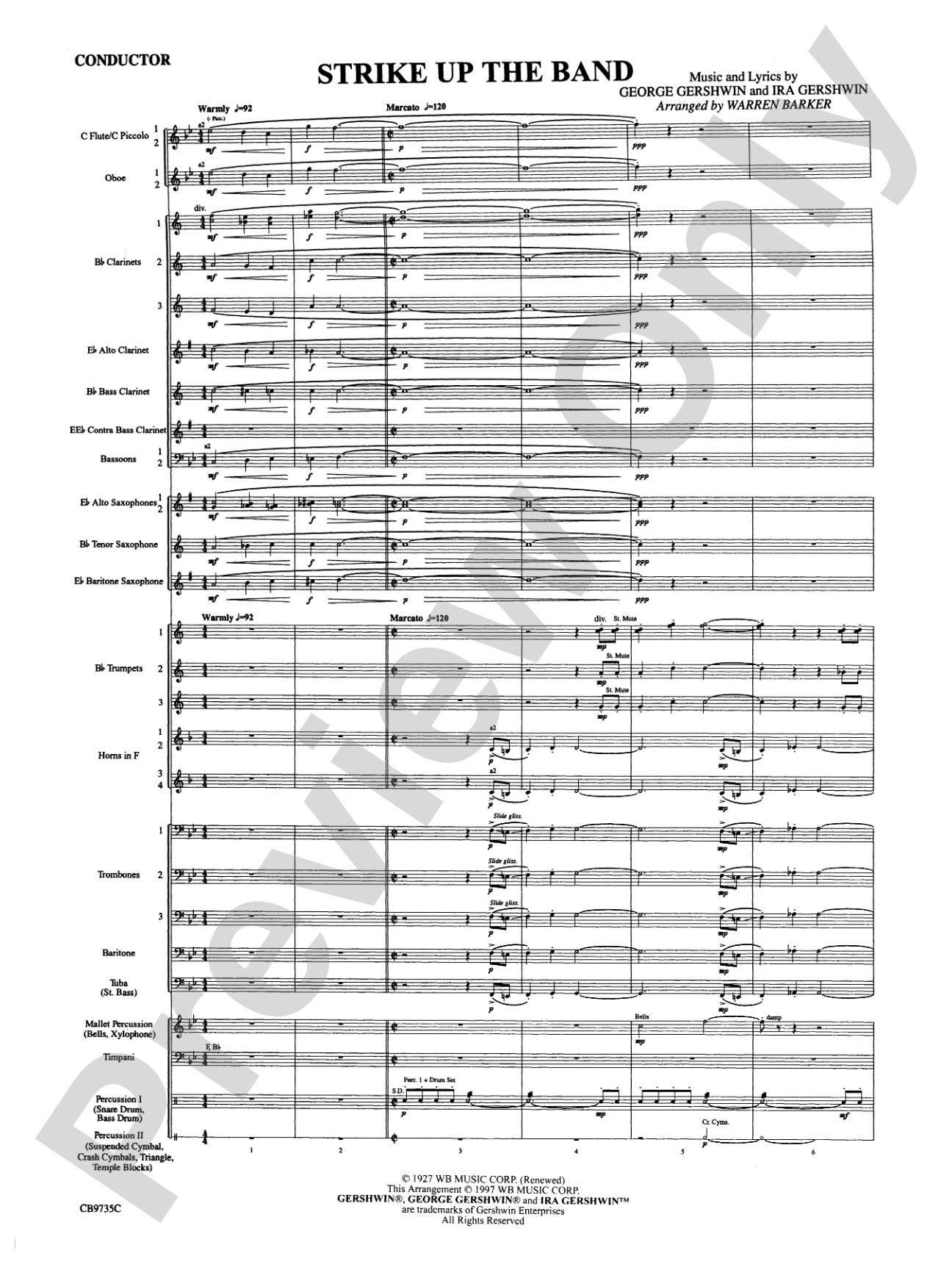 Strike Up the Band: Concert Band Conductor Score & Parts