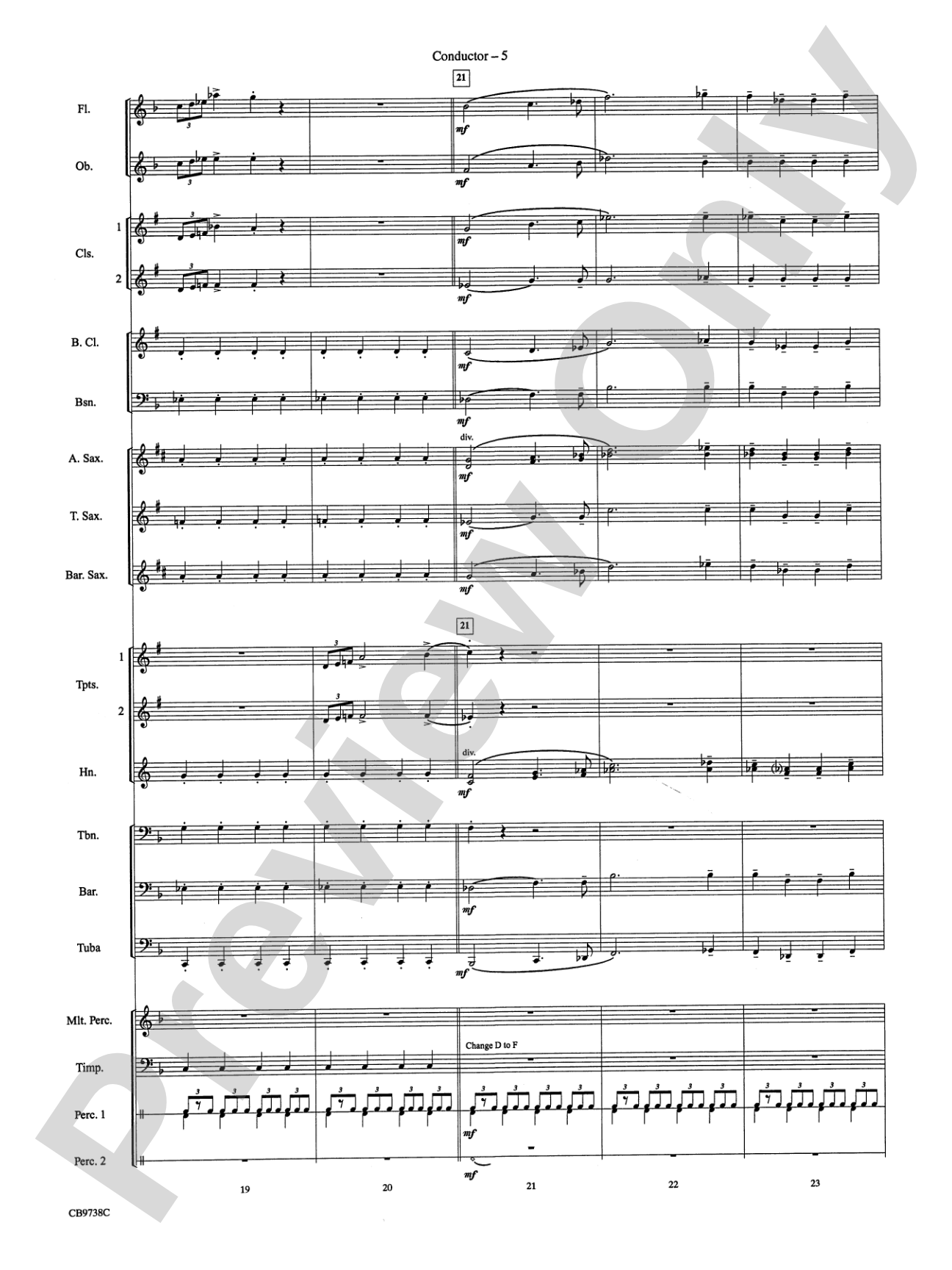 Batman Theme: Concert Band Conductor Score & Parts