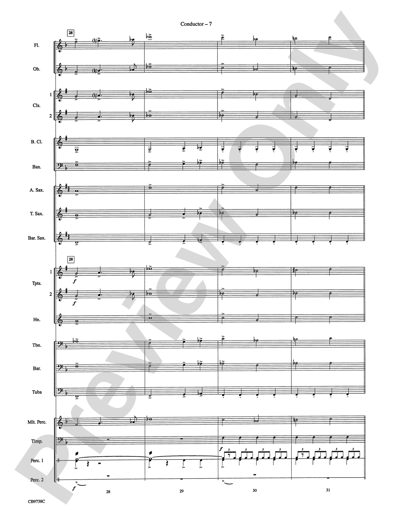 Batman Theme: Concert Band Conductor Score & Parts