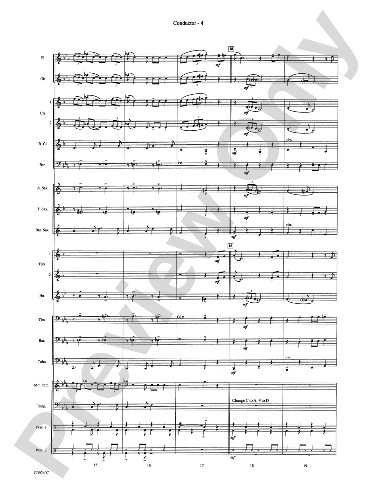 You're a Mean One, Mr. Grinch: Concert Band Conductor Score & Parts