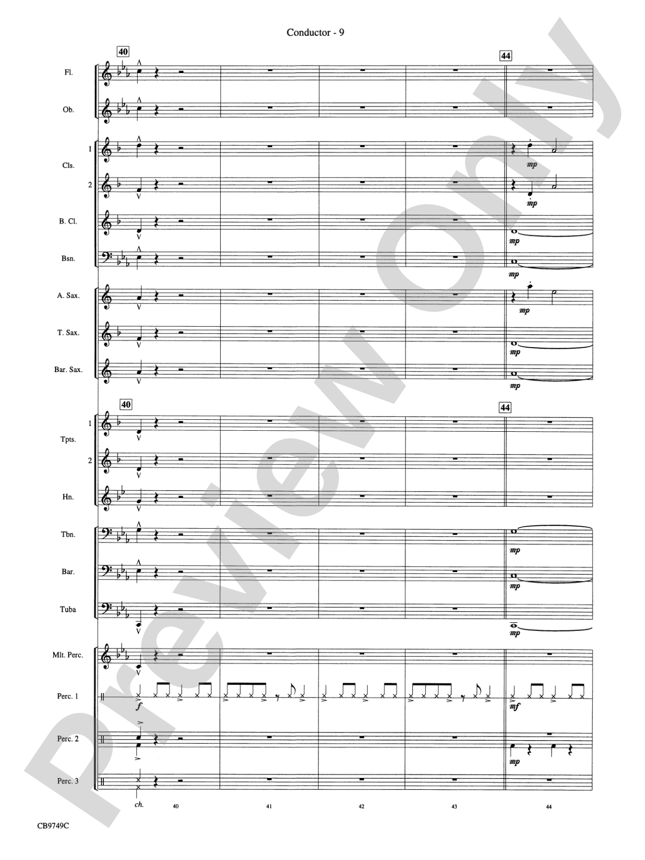 Sing, Sing, Sing (featuring Solo Tom-Tom): Concert Band Conductor Score & Parts