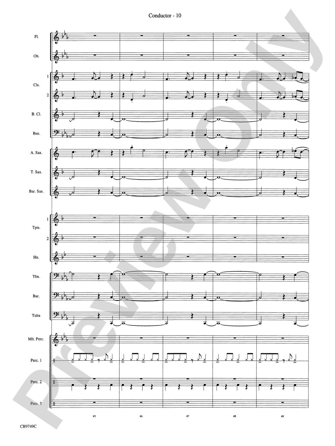 Sing, Sing, Sing (featuring Solo Tom-Tom): Concert Band Conductor Score & Parts