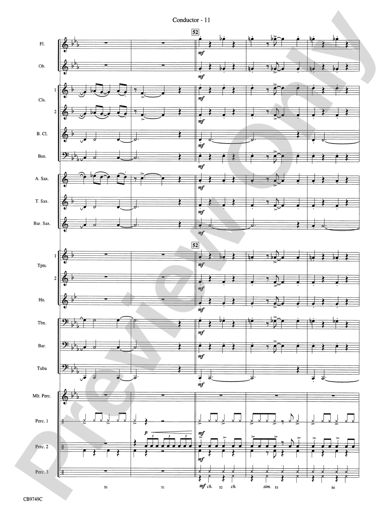 Sing, Sing, Sing (featuring Solo Tom-Tom): Concert Band Conductor Score & Parts