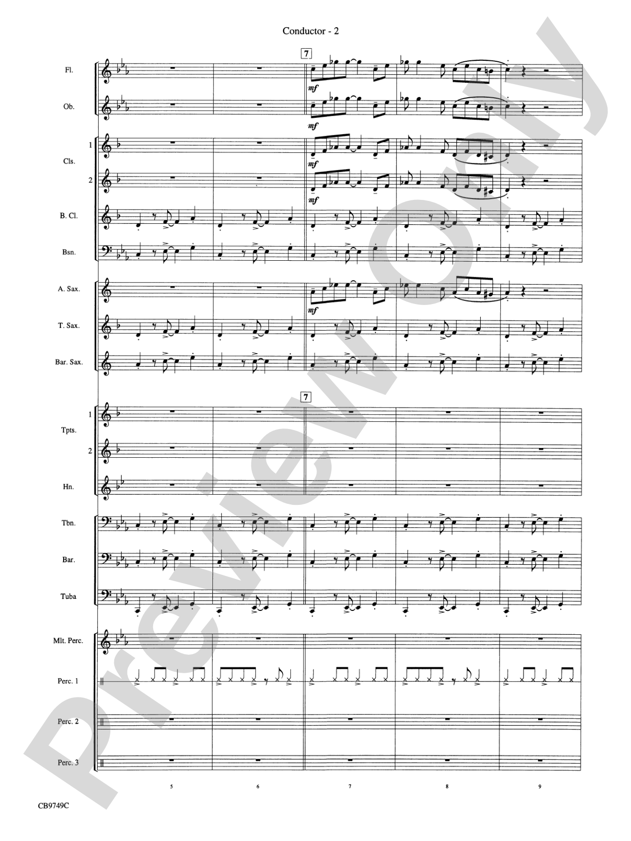 Sing, Sing, Sing (featuring Solo Tom-Tom): Concert Band Conductor Score & Parts