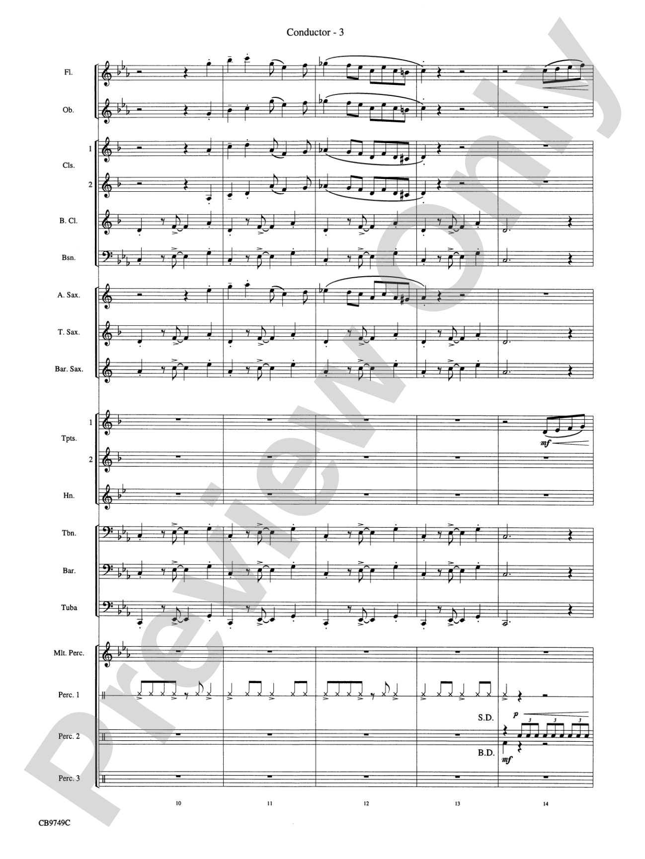 Sing, Sing, Sing (featuring Solo Tom-Tom): Concert Band Conductor Score & Parts
