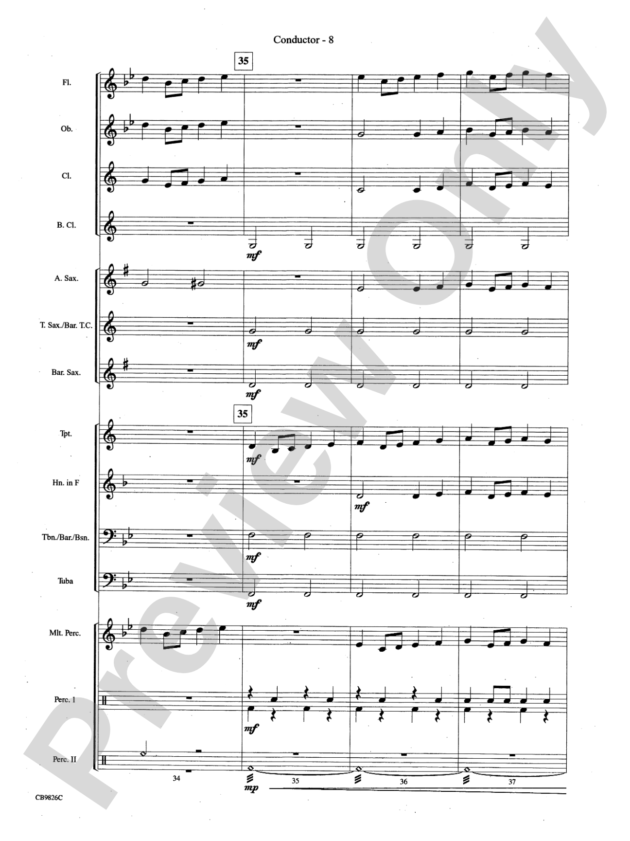 Over the Rainbow: Concert Band Conductor Score & Parts