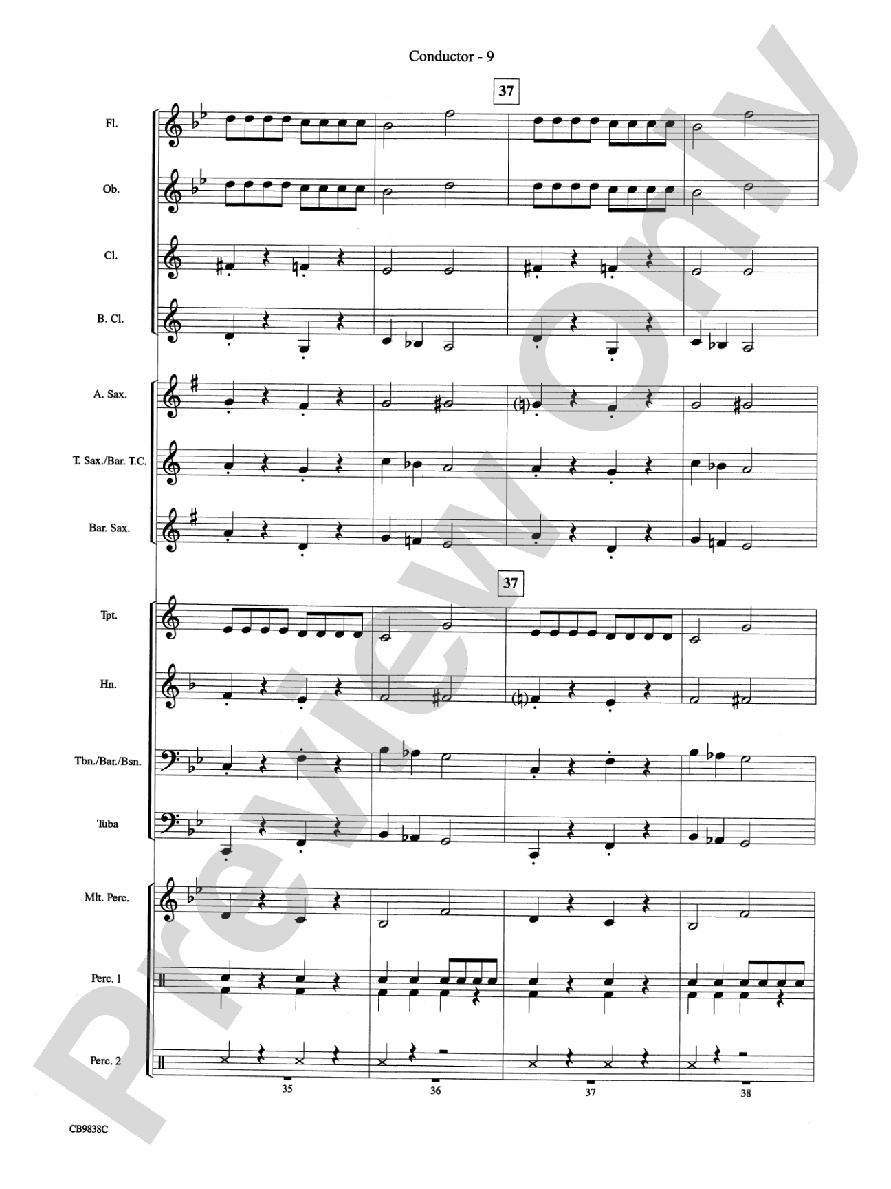 Winter Wonderland: Concert Band Conductor Score & Parts
