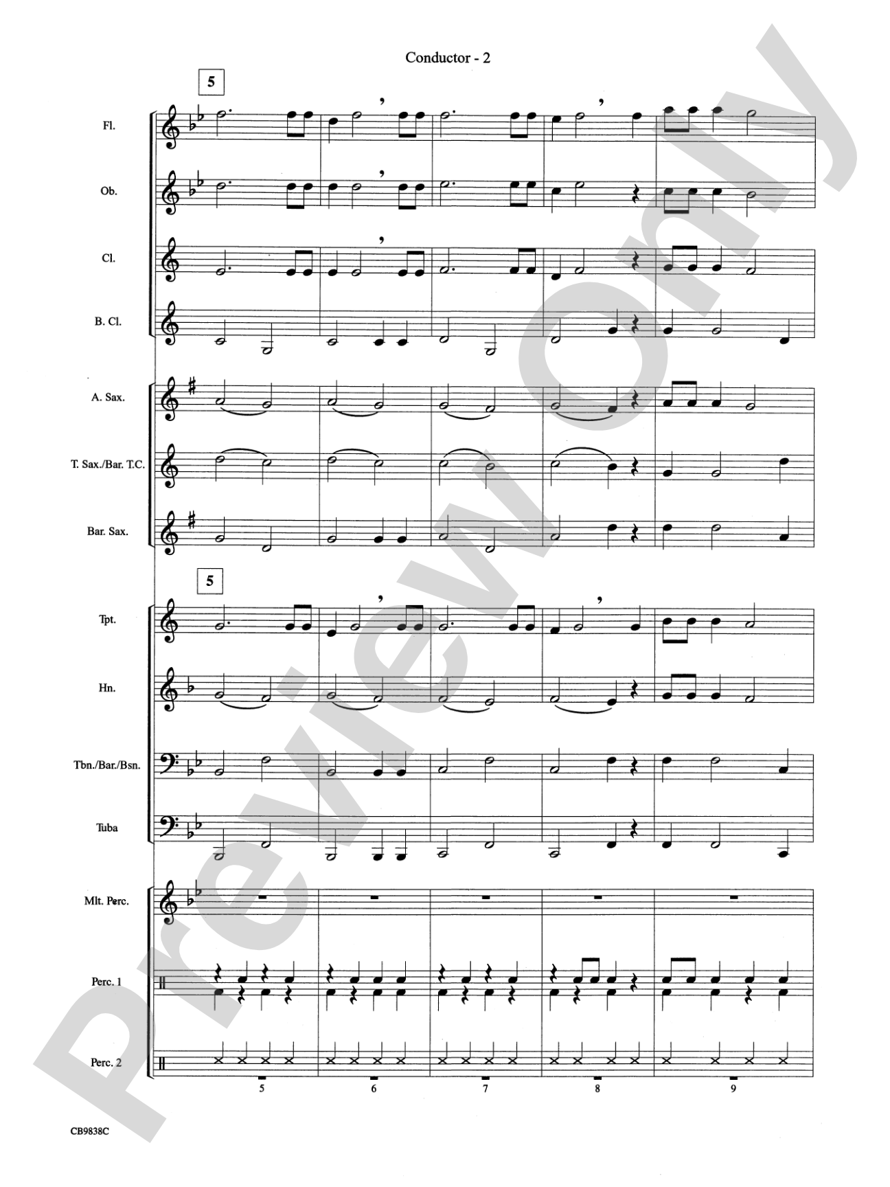 Winter Wonderland: Concert Band Conductor Score & Parts