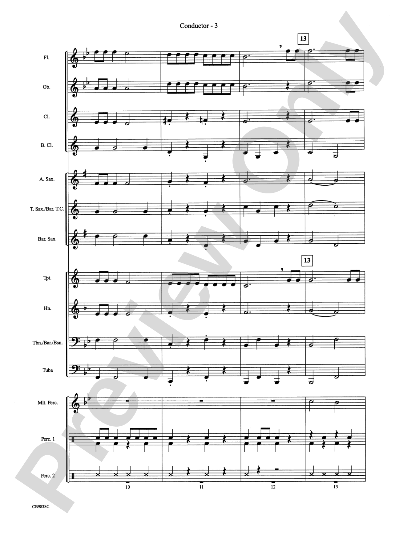 Winter Wonderland: Concert Band Conductor Score & Parts