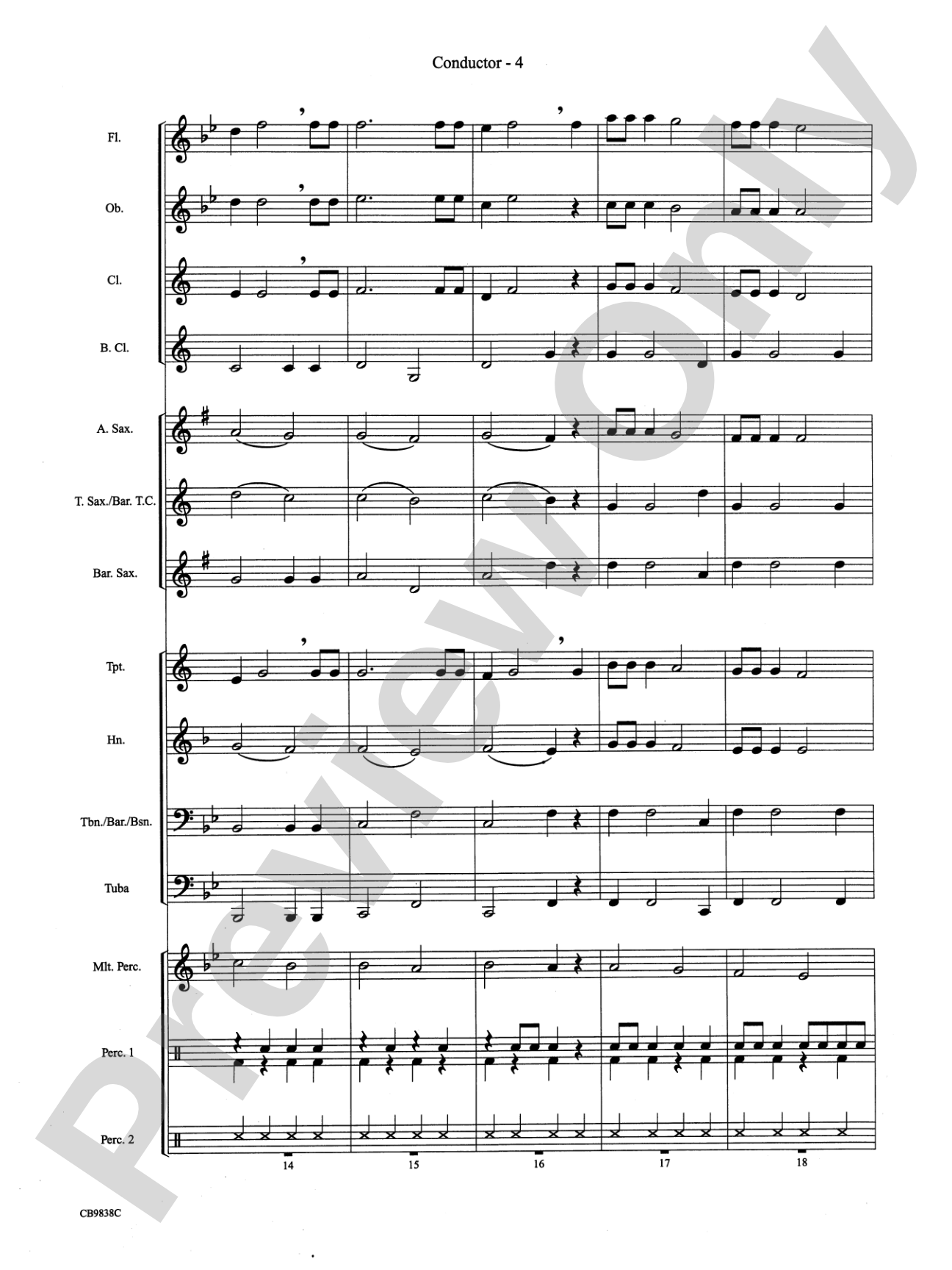 Winter Wonderland: Concert Band Conductor Score & Parts