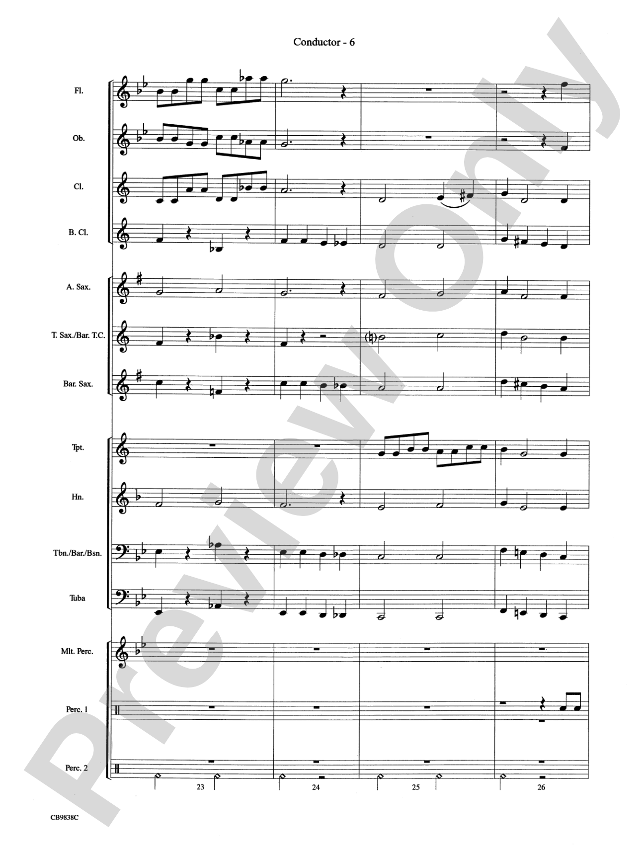Winter Wonderland: Concert Band Conductor Score & Parts