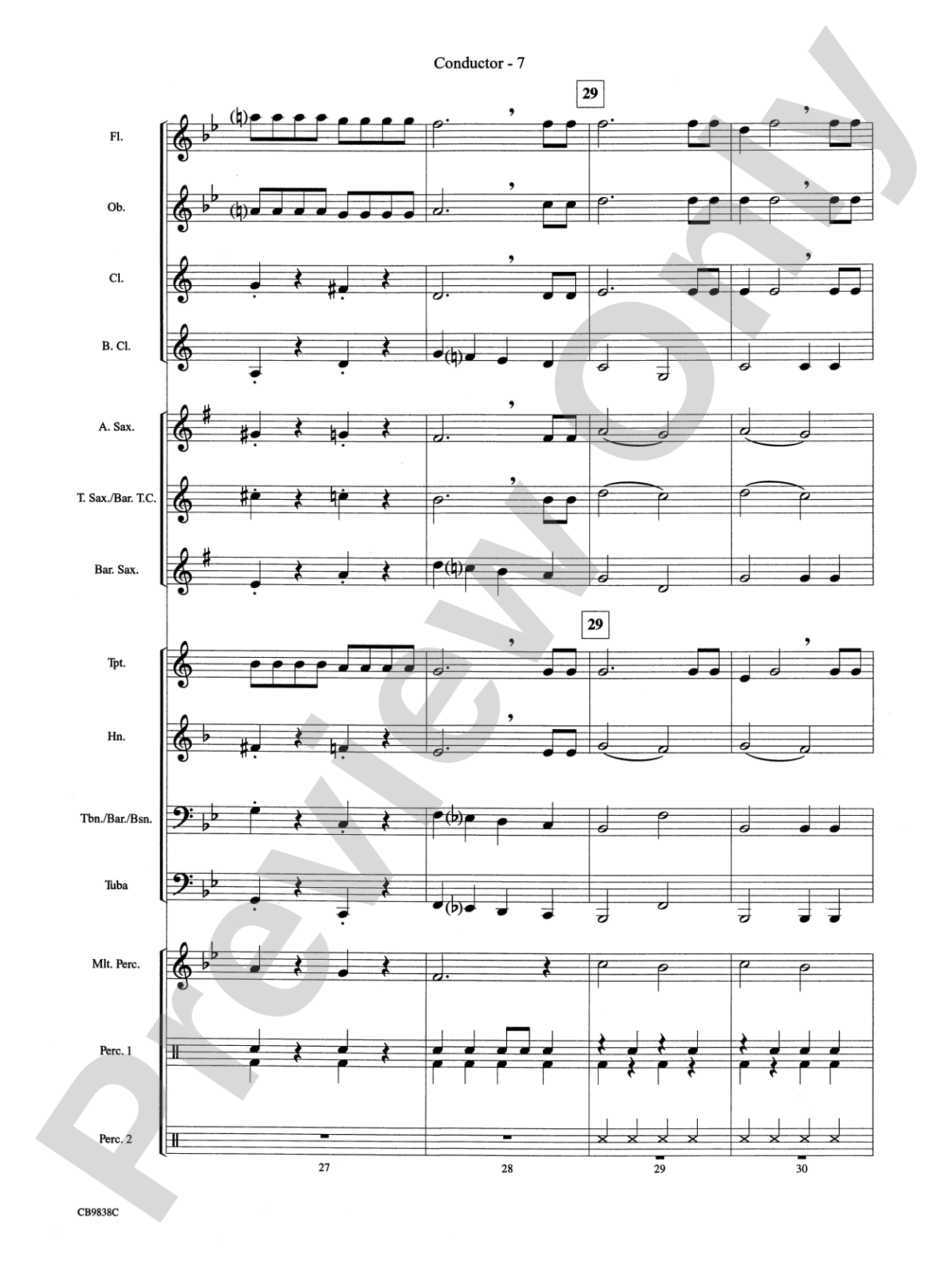 Winter Wonderland: Concert Band Conductor Score & Parts