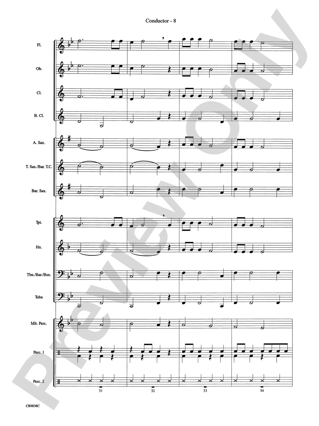 Winter Wonderland: Concert Band Conductor Score & Parts