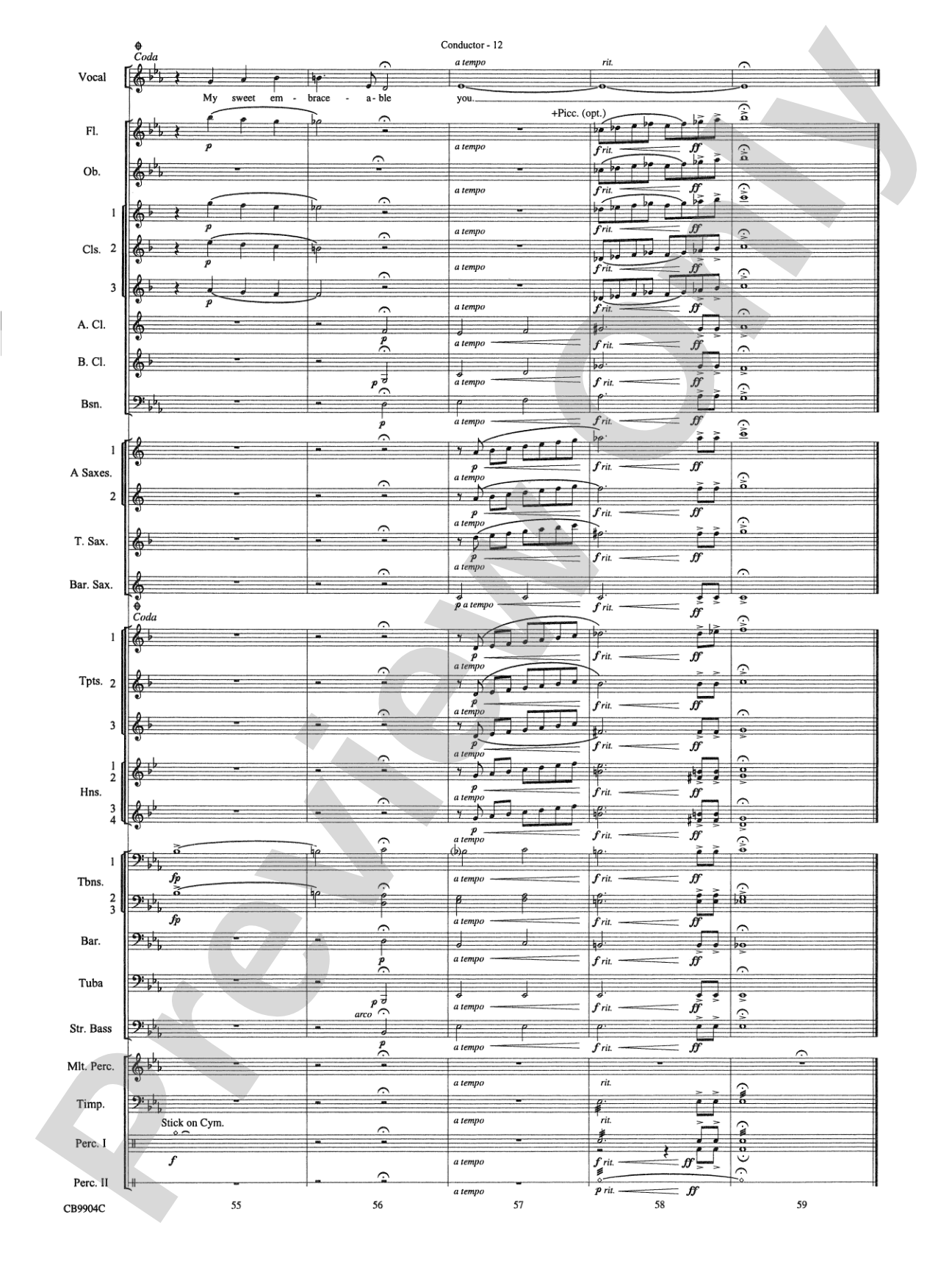 Embraceable You: Concert Band Conductor Score & Parts