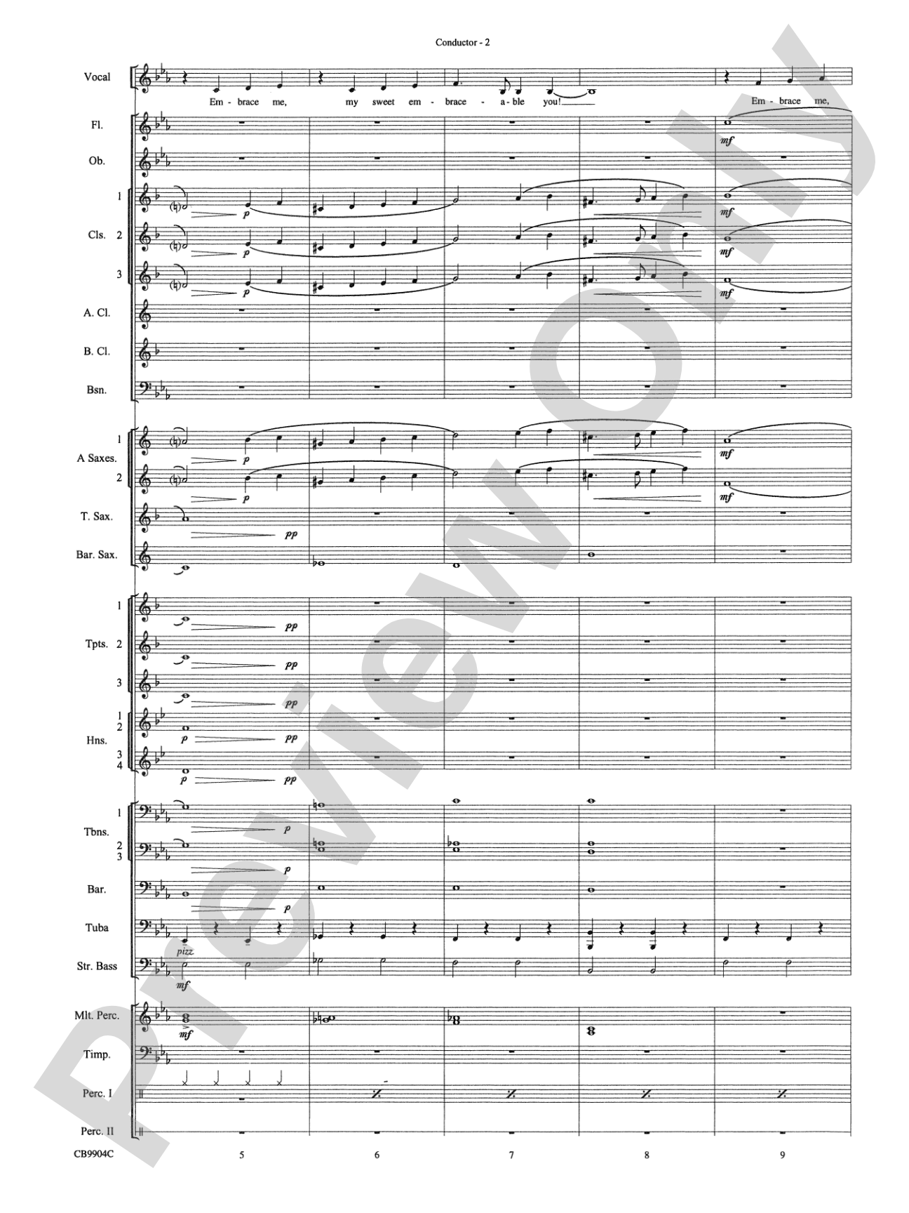 Embraceable You: Concert Band Conductor Score & Parts