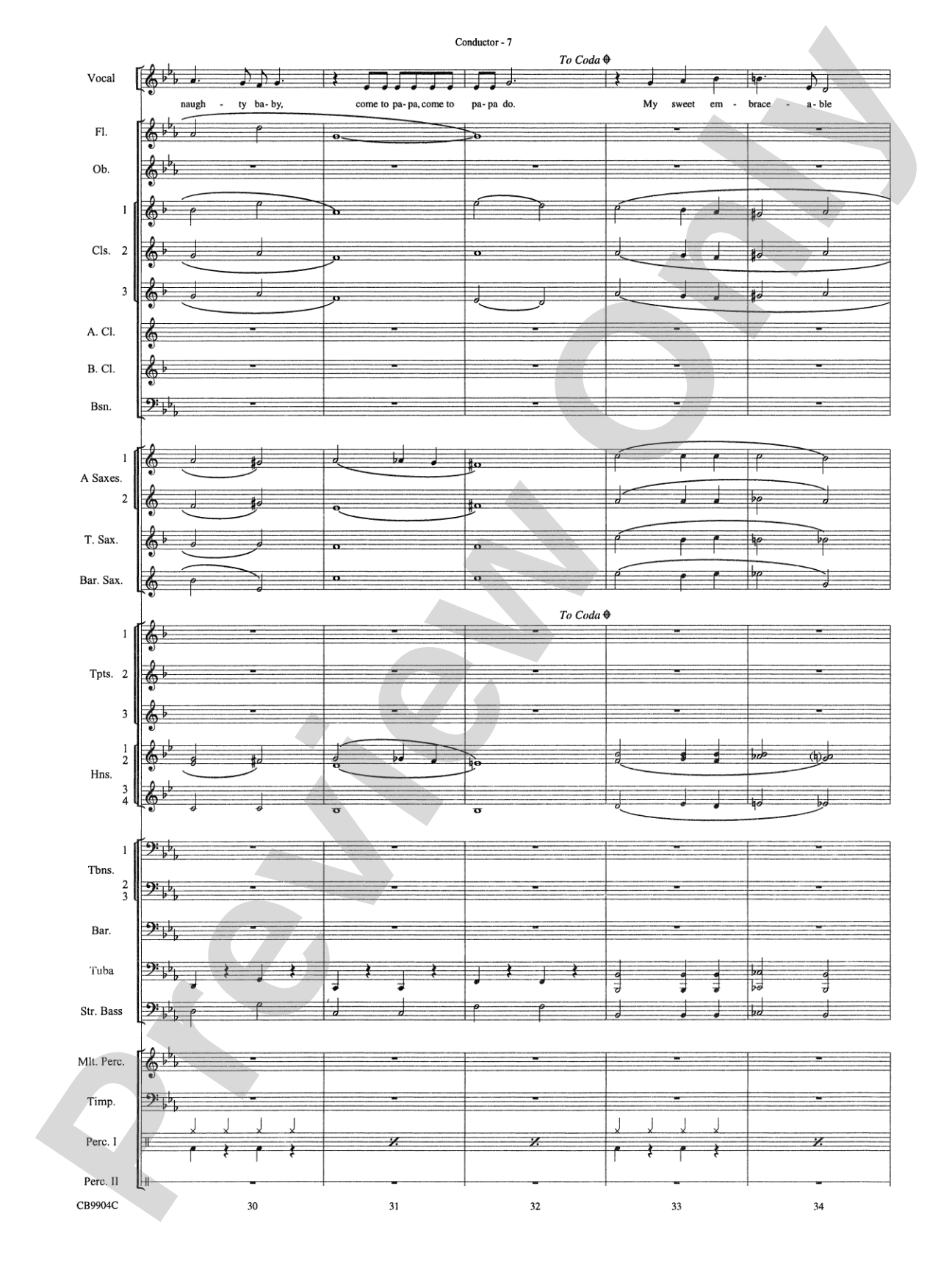 Embraceable You: Concert Band Conductor Score & Parts