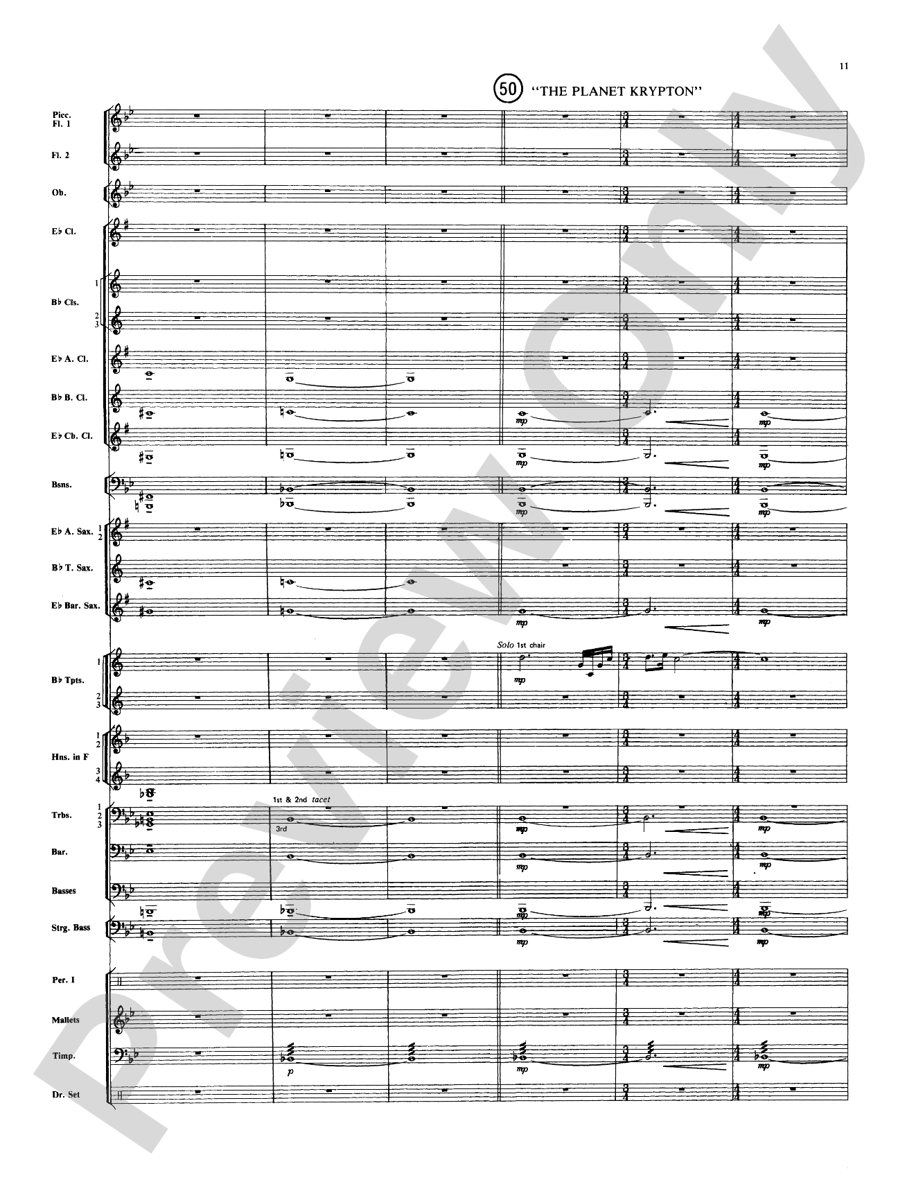 Superman: Concert Band Conductor Score & Parts