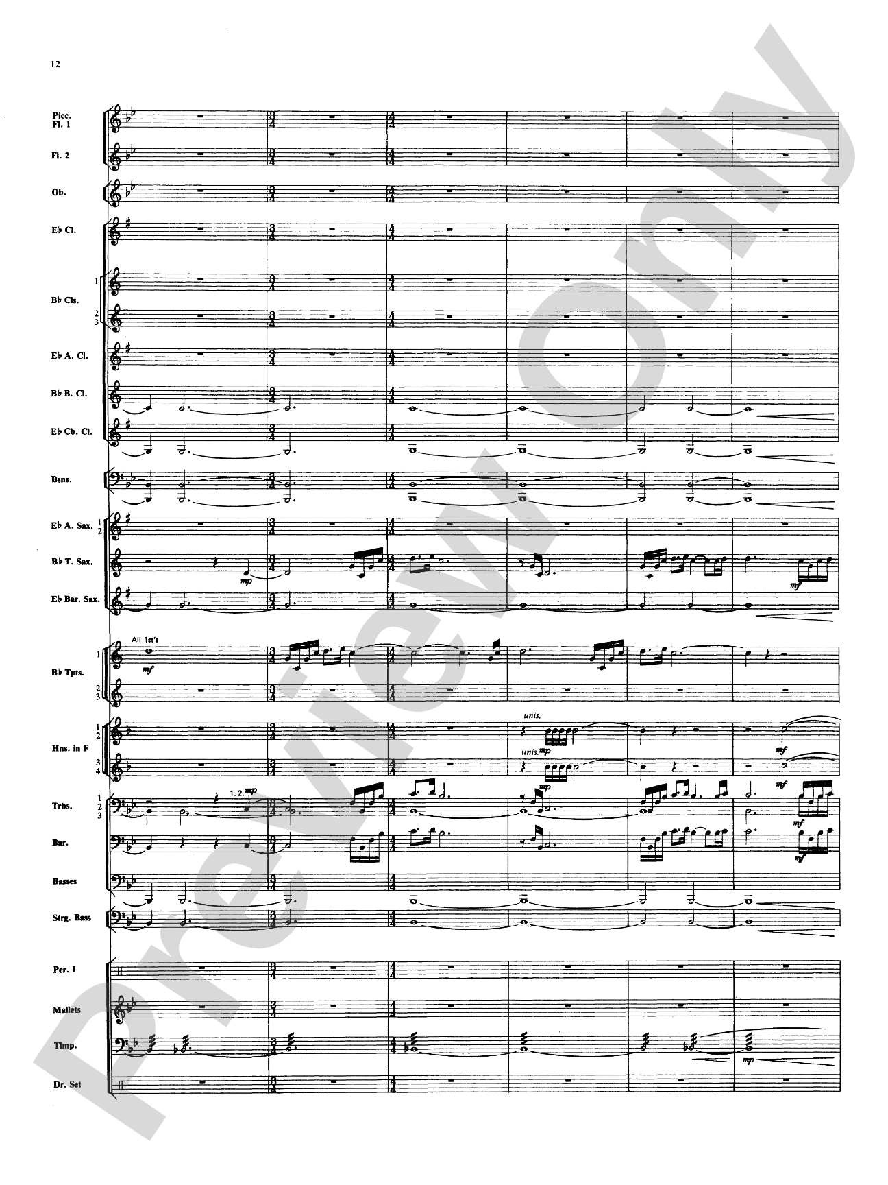 Superman: Concert Band Conductor Score & Parts