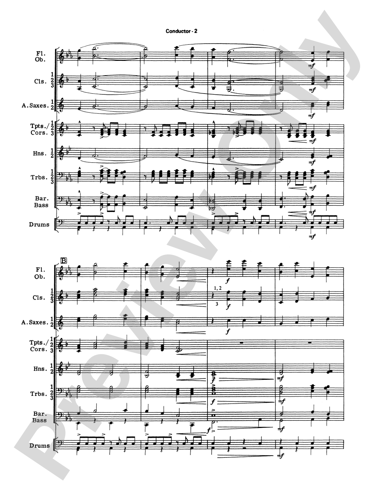 The Magnificent Seven: Concert Band Conductor Score & Parts