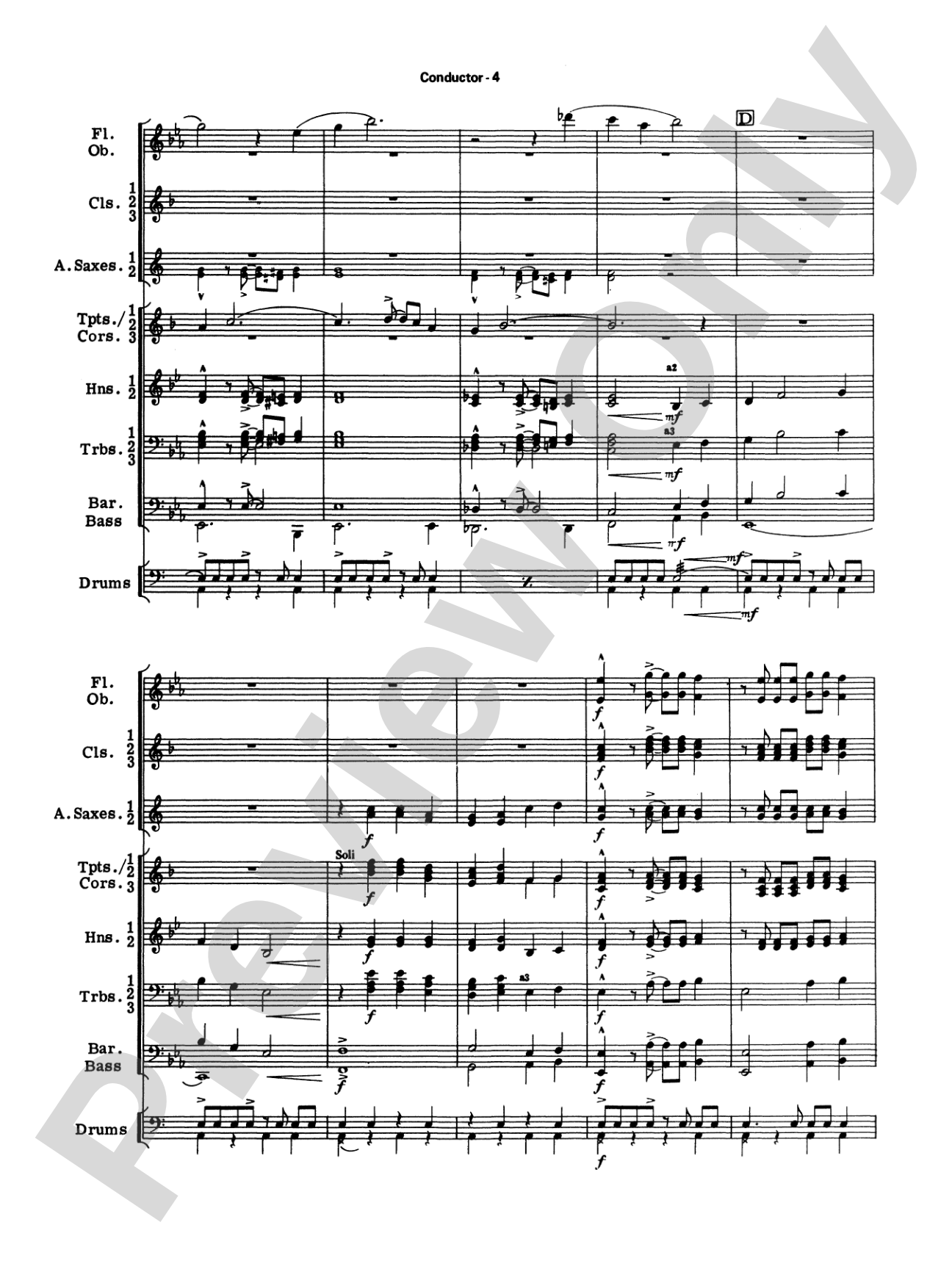 The Magnificent Seven: Concert Band Conductor Score & Parts