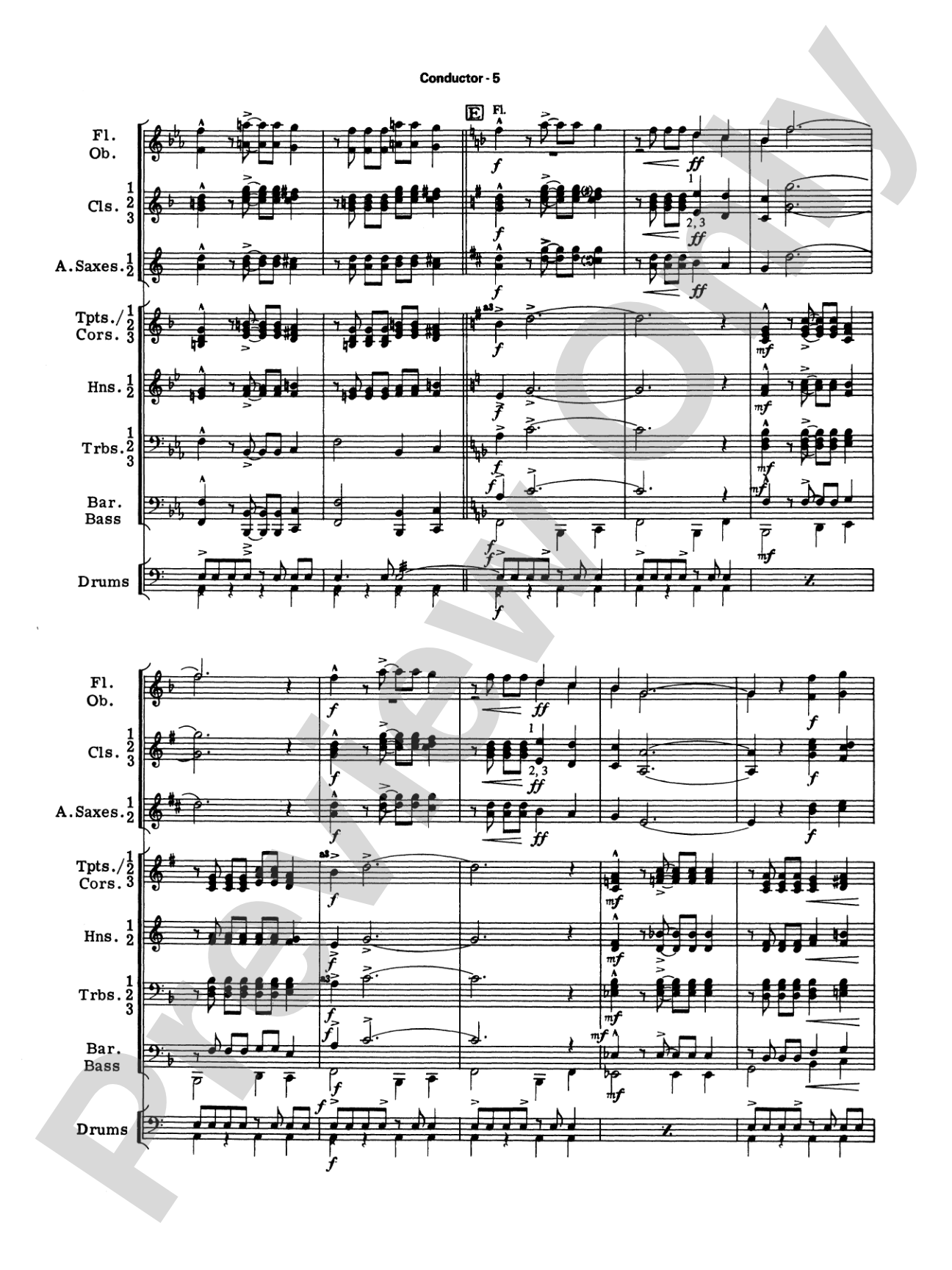 The Magnificent Seven: Concert Band Conductor Score & Parts