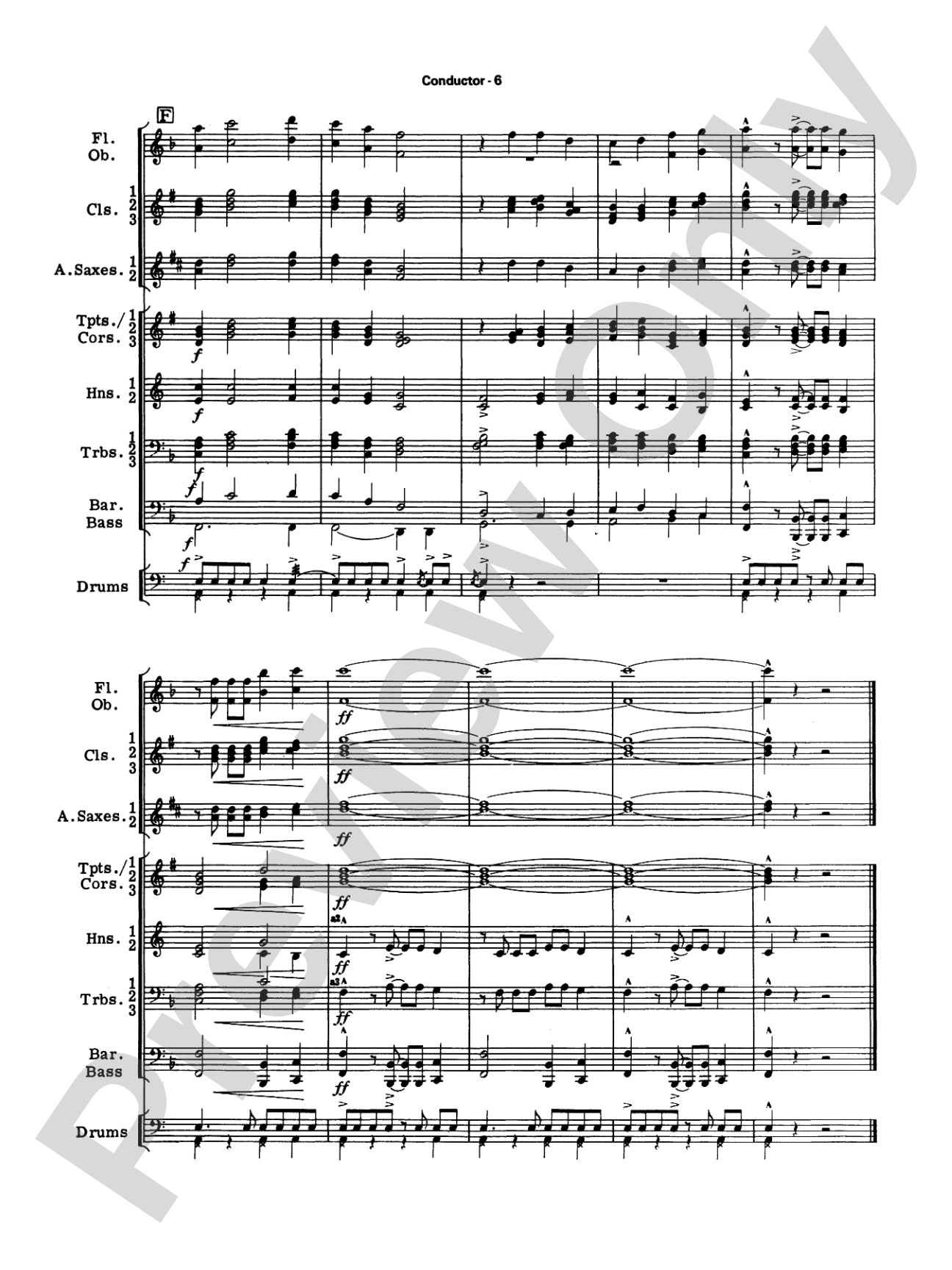 The Magnificent Seven: Concert Band Conductor Score & Parts