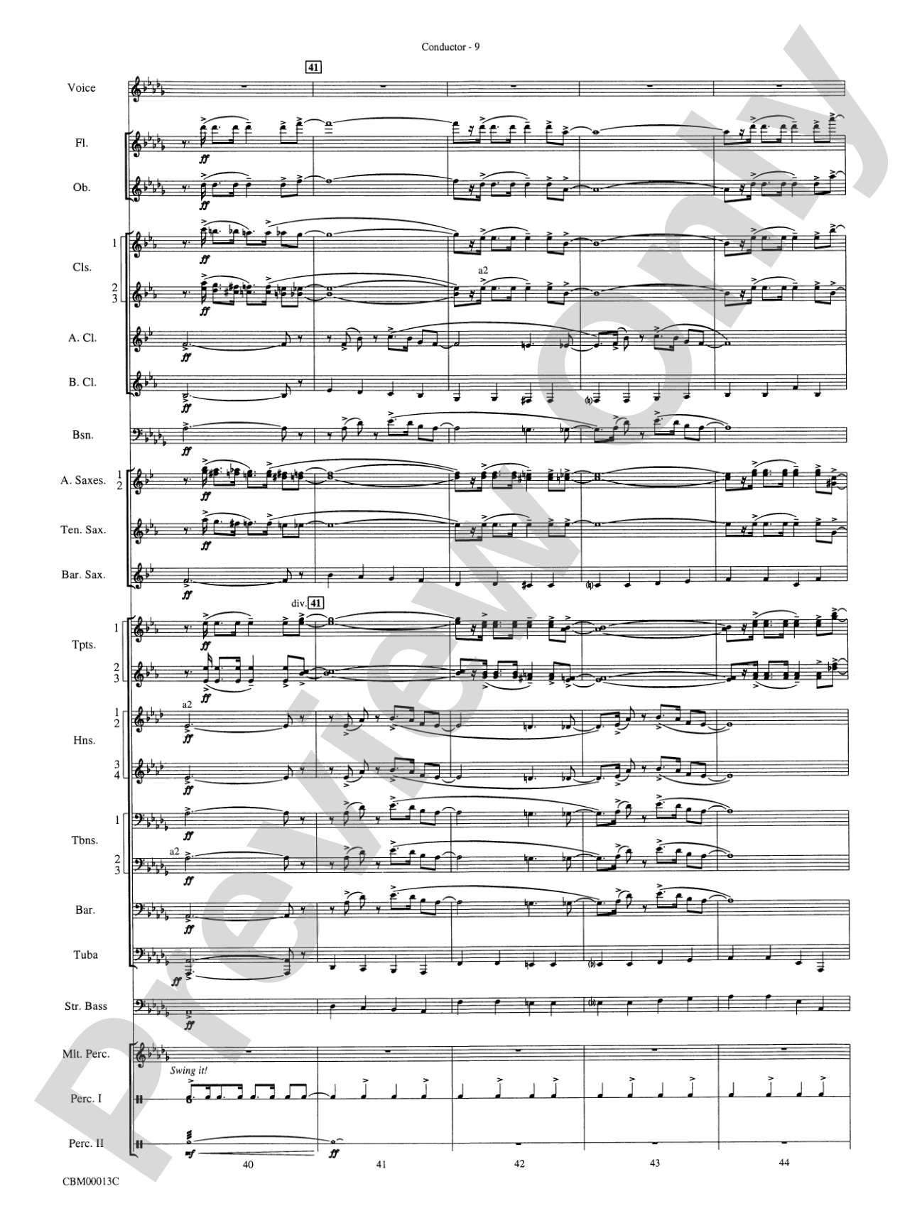 They Can't Take That Away from Me: Concert Band Conductor Score & Parts