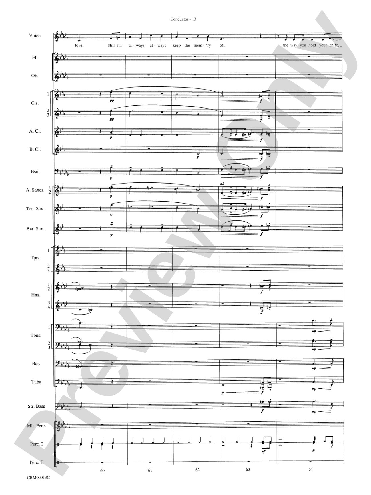 They Can't Take That Away from Me: Concert Band Conductor Score & Parts