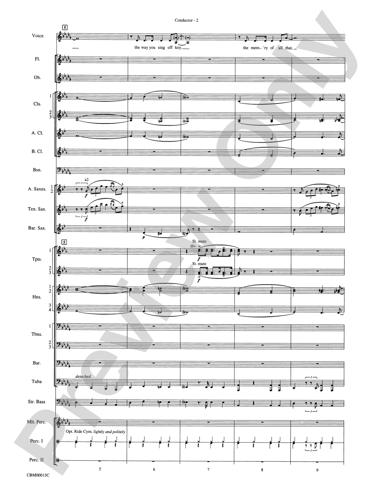 They Can't Take That Away from Me: Concert Band Conductor Score & Parts