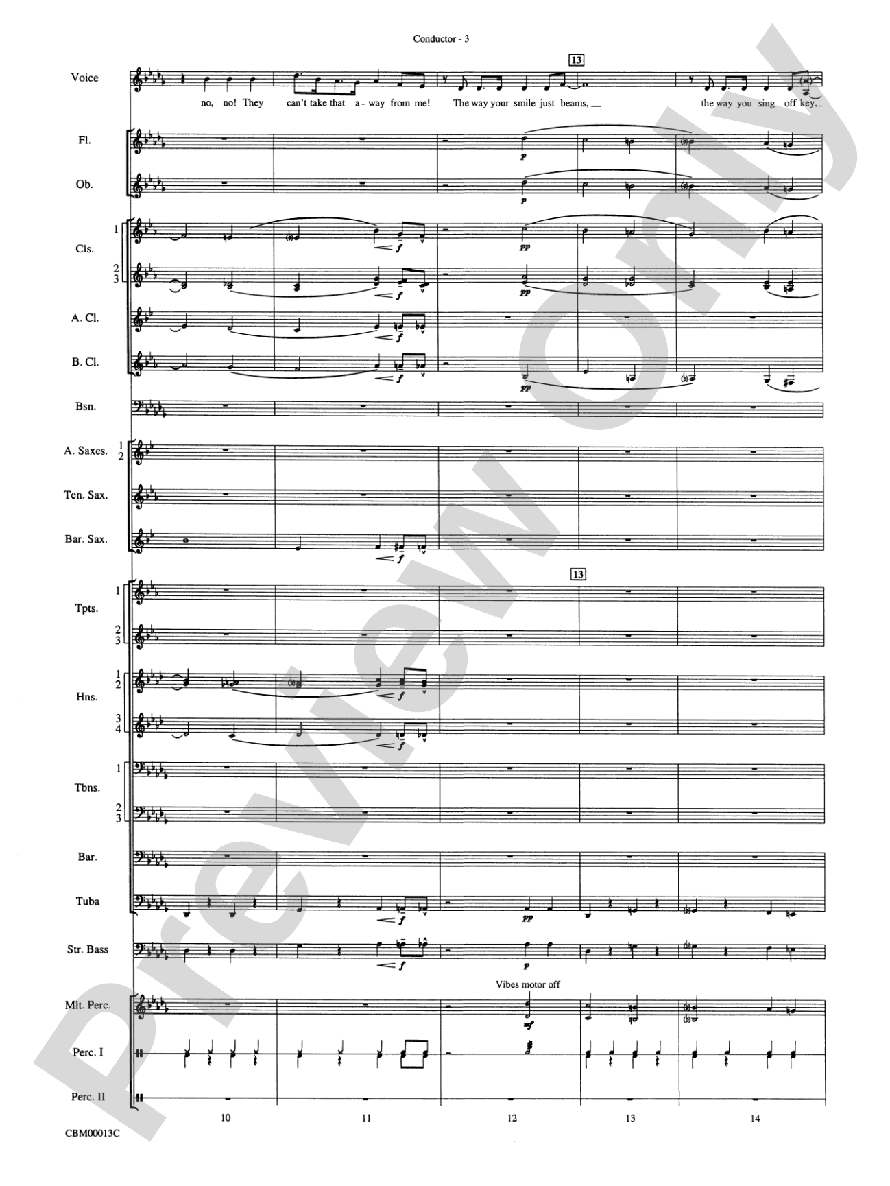 They Can't Take That Away from Me: Concert Band Conductor Score & Parts