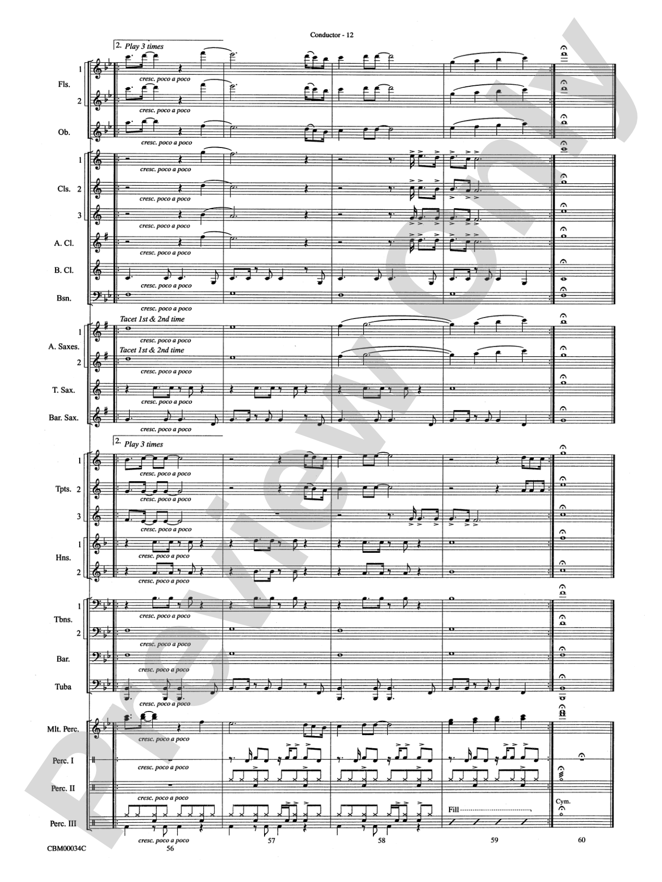 Dancing Queen: Concert Band Conductor Score & Parts
