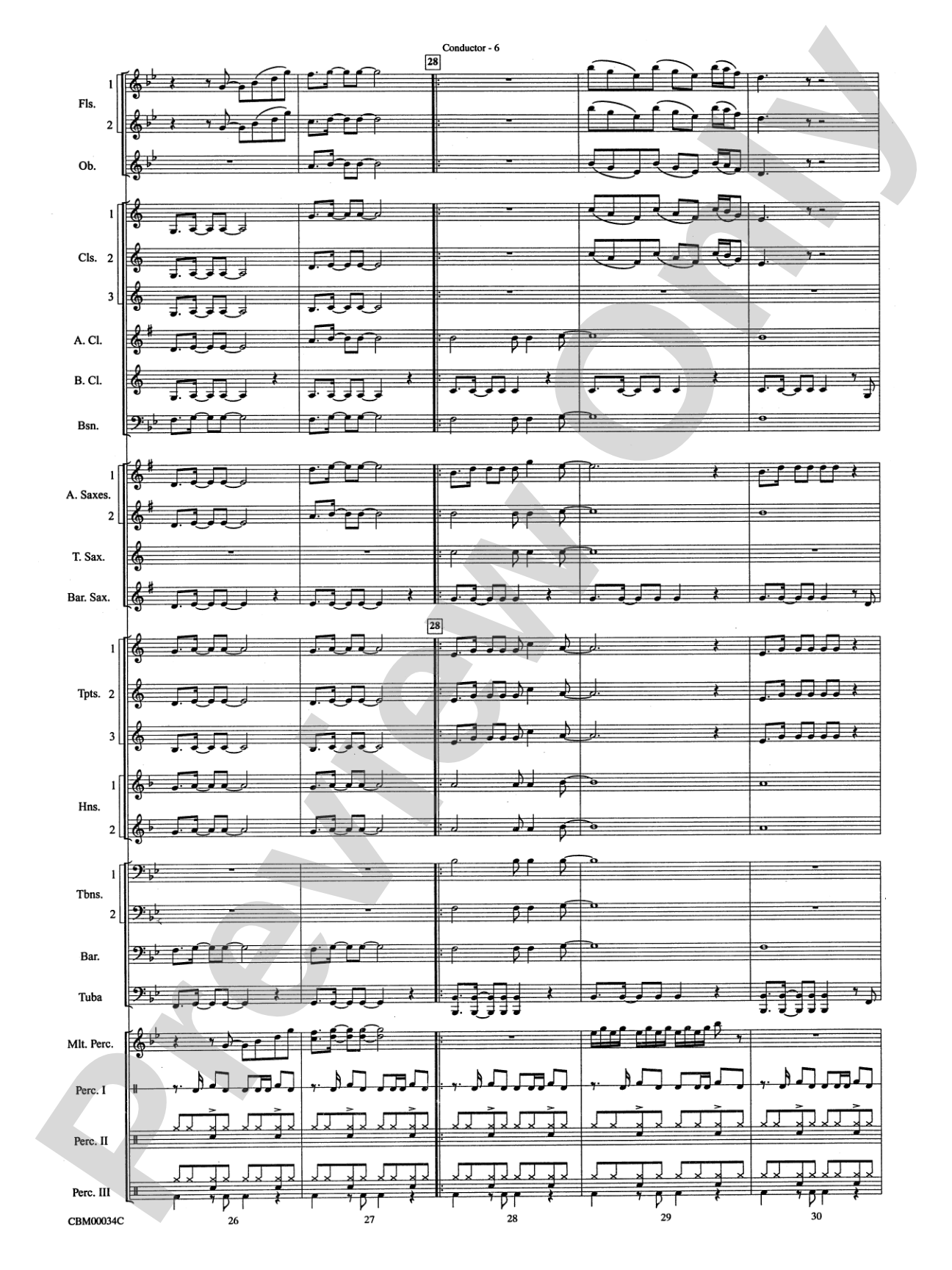 Dancing Queen: Concert Band Conductor Score & Parts