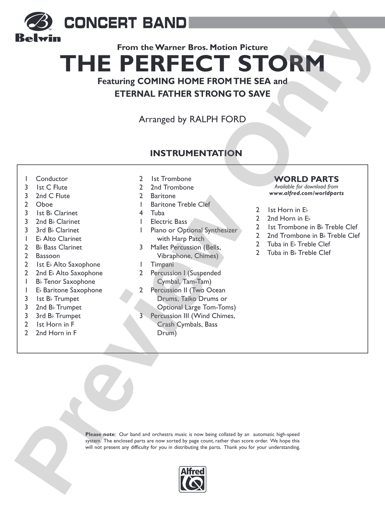 The Perfect Storm (from the Warner Bros. Motion Picture): Score