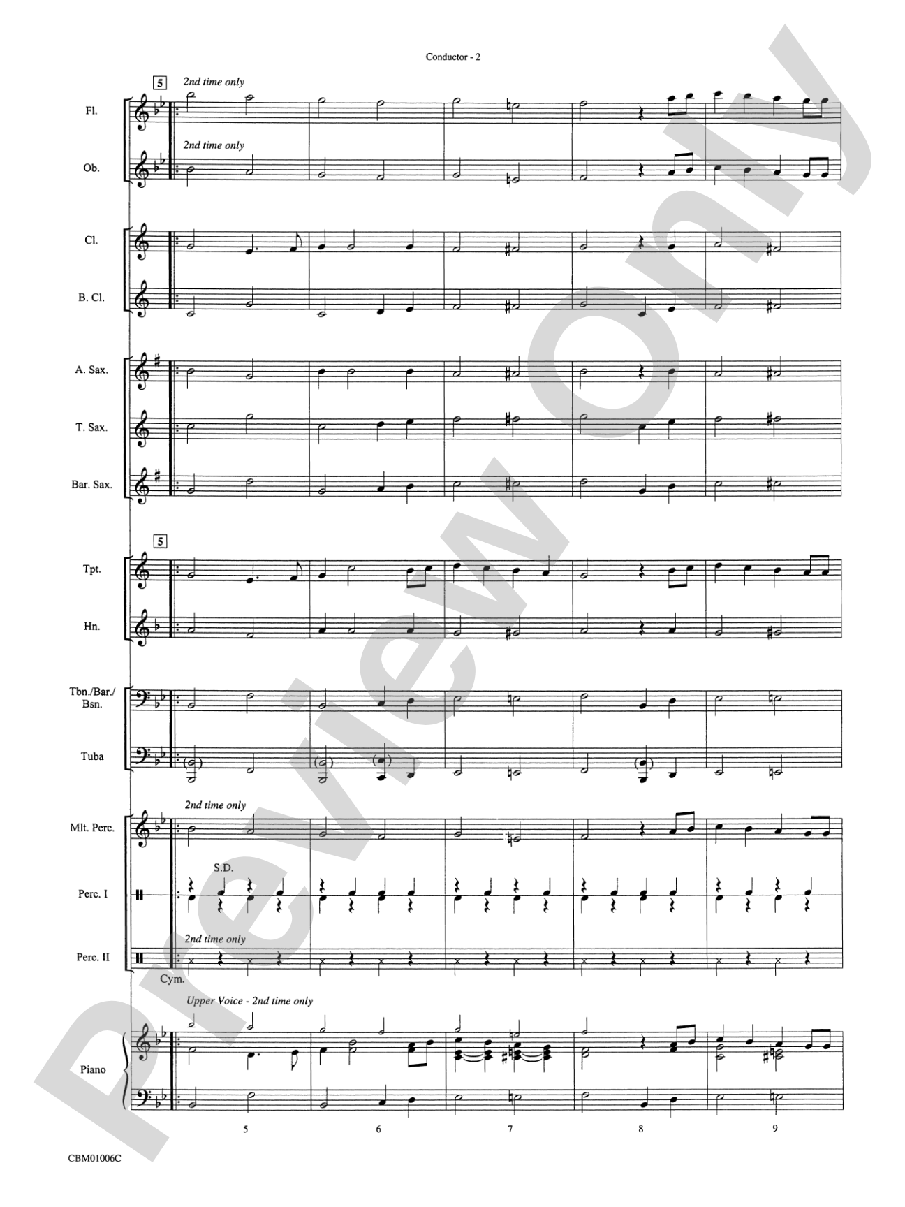 Frosty the Snowman: Concert Band Conductor Score & Parts