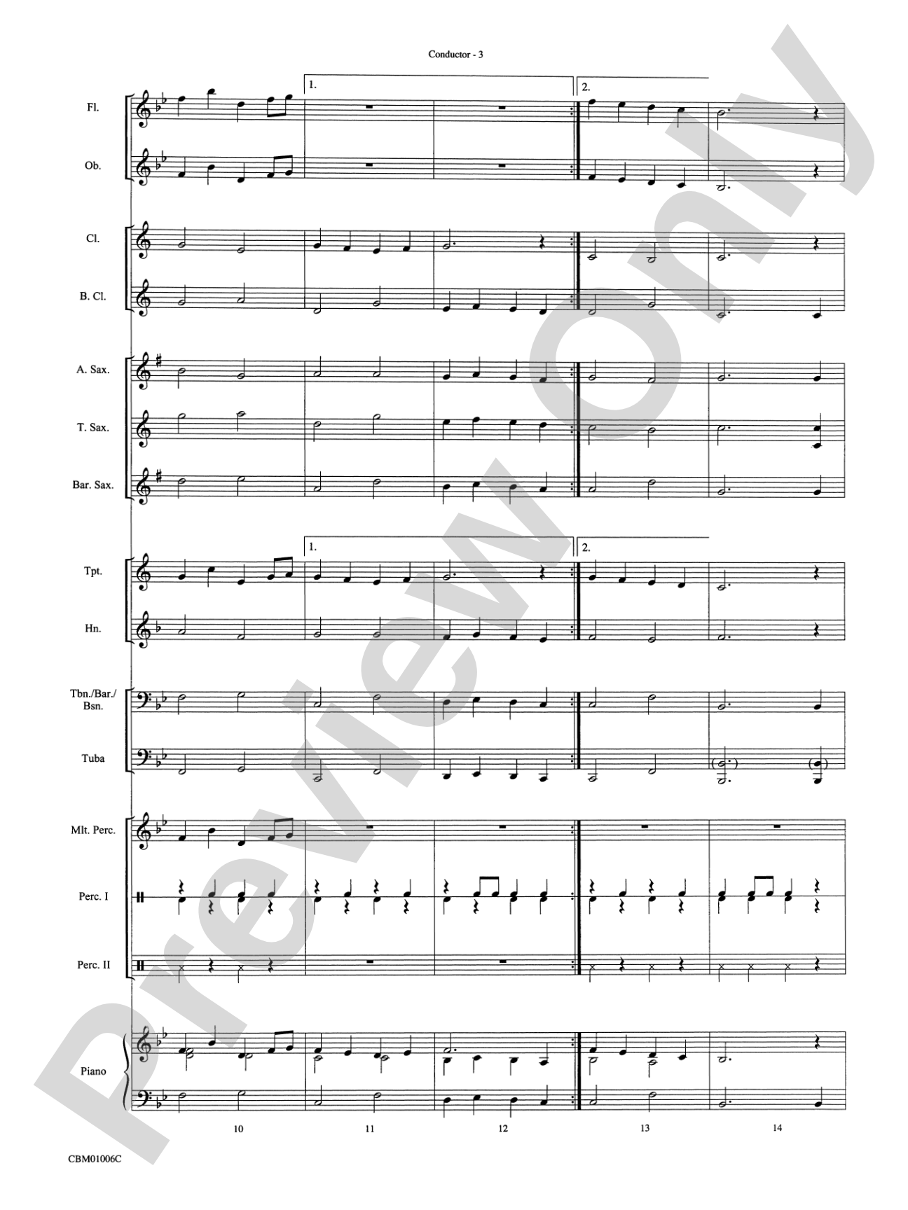 Frosty the Snowman: Concert Band Conductor Score & Parts