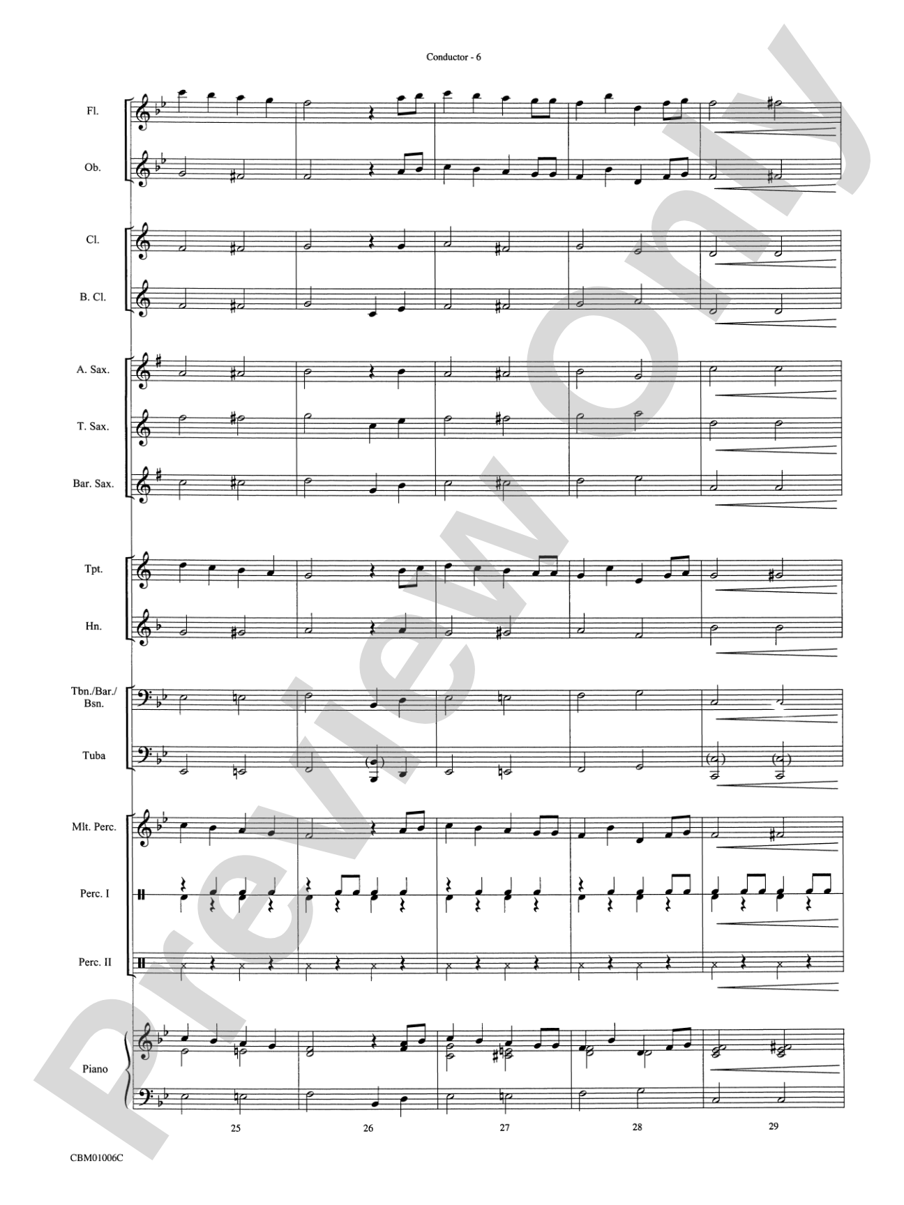 Frosty the Snowman: Concert Band Conductor Score & Parts