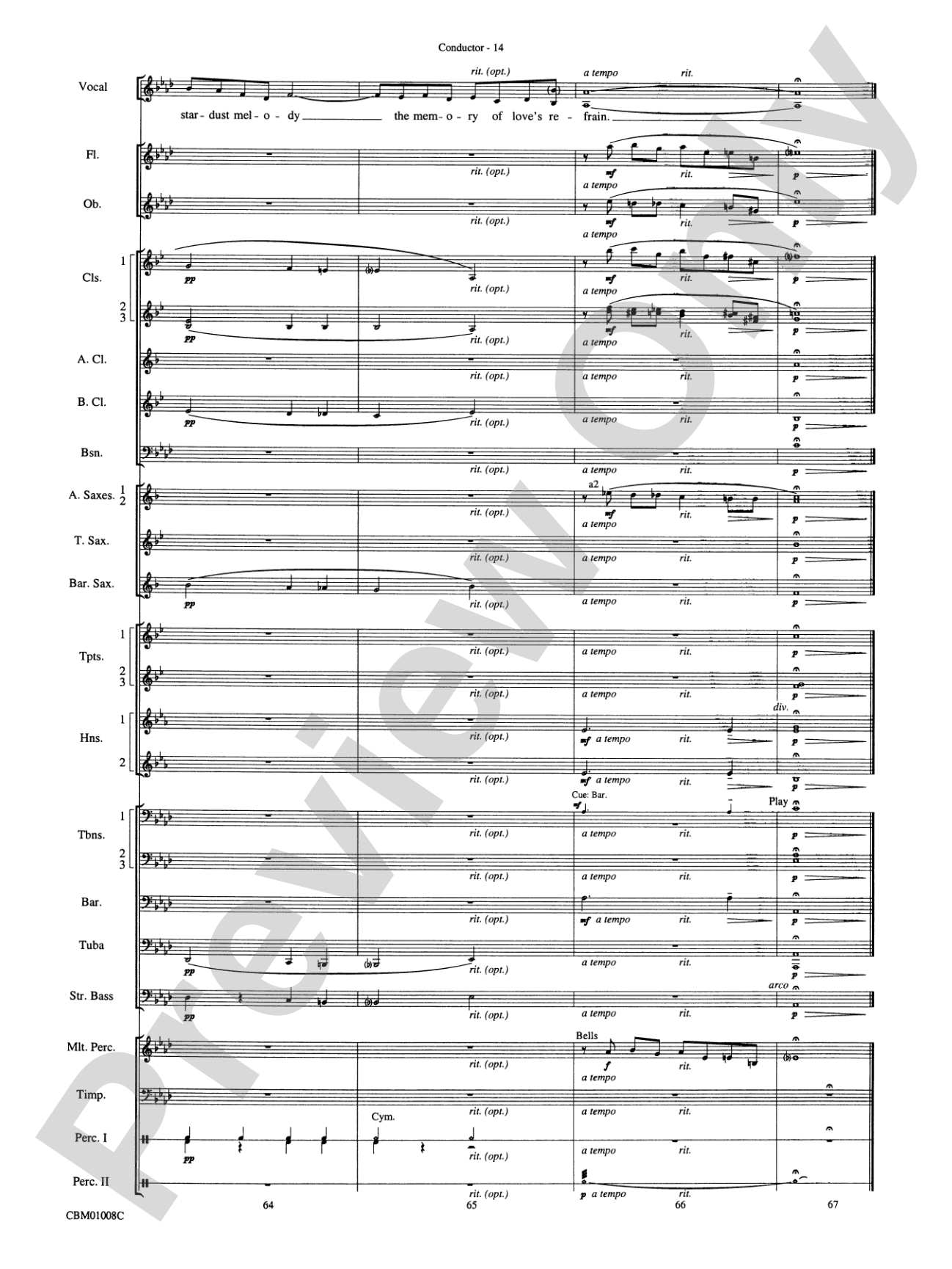 Star Dust: Concert Band Conductor Score & Parts
