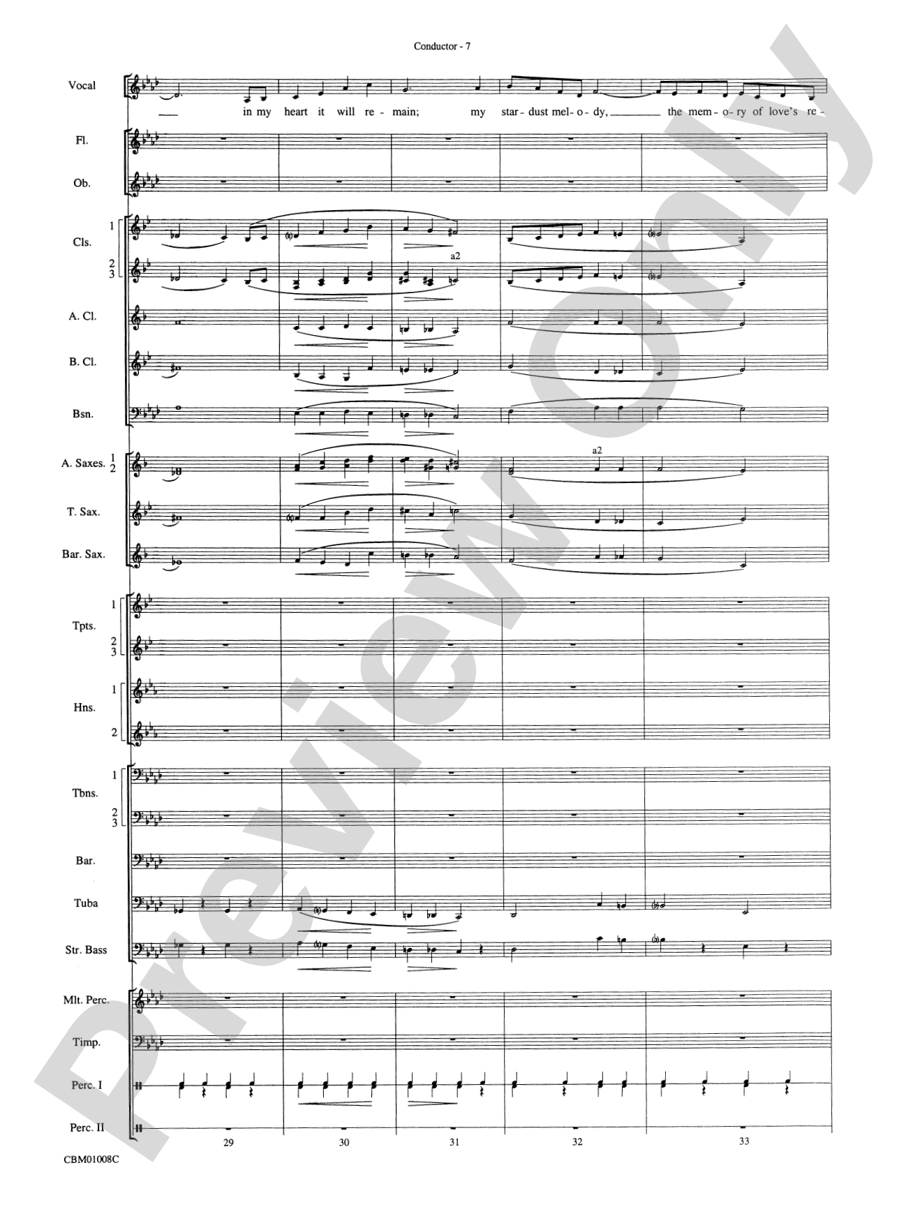 Star Dust: Concert Band Conductor Score & Parts