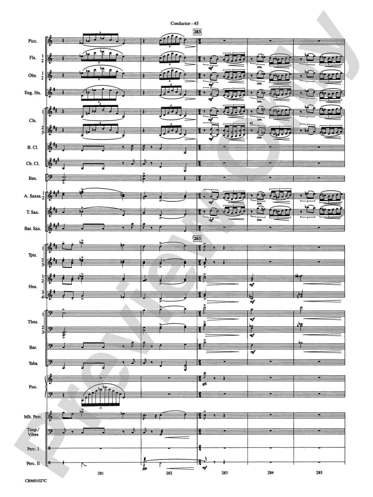Harry Potter Symphonic Suite: Concert Band Conductor Score & Parts
