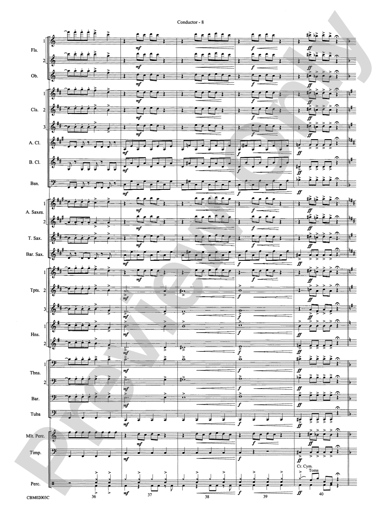 Mamma Mia! -- Highlights from the Broadway Musical: Concert Band Conductor Score & Parts